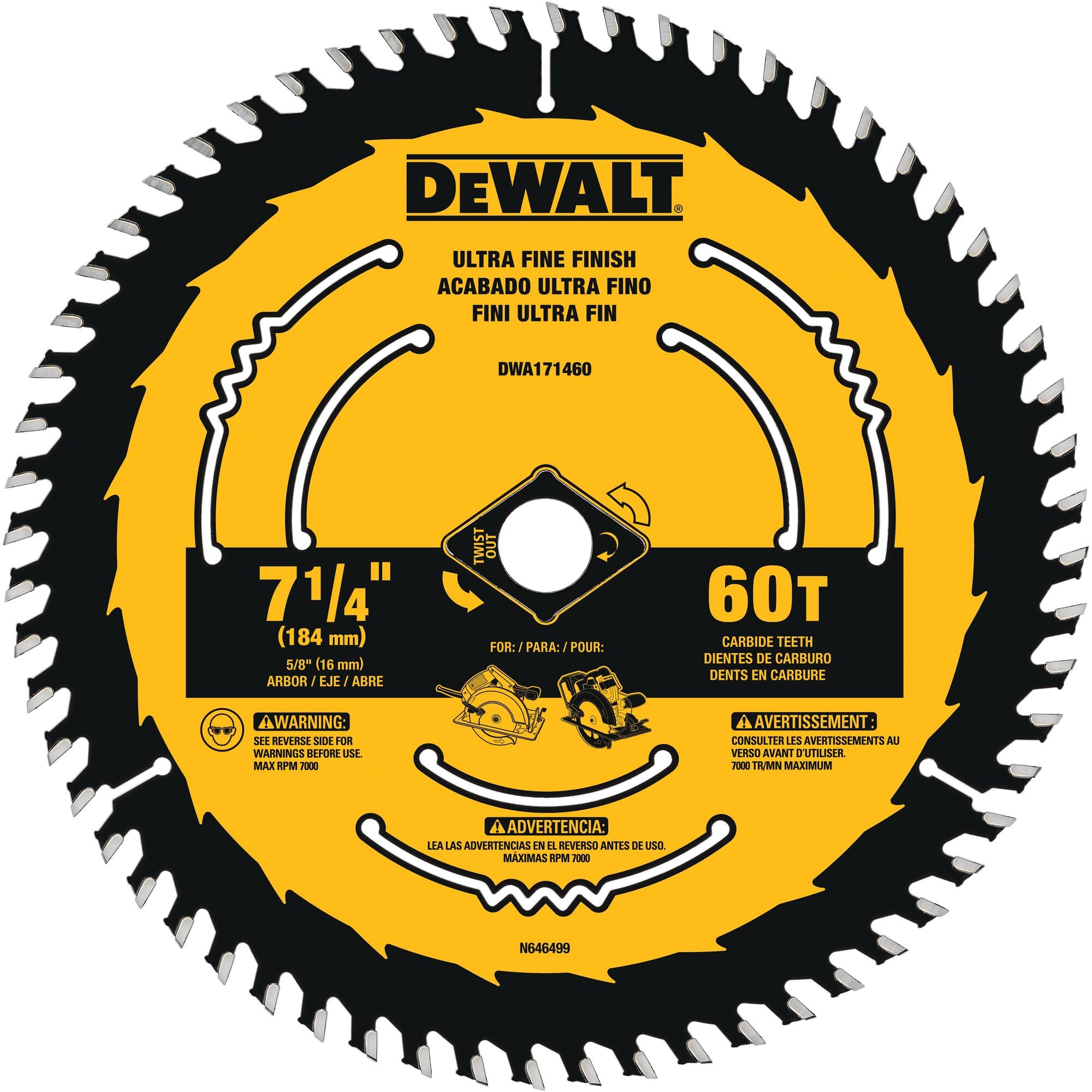 dewalt-dwa171460-7-1-4-in-60-tooth-circular-saw-blade image 1