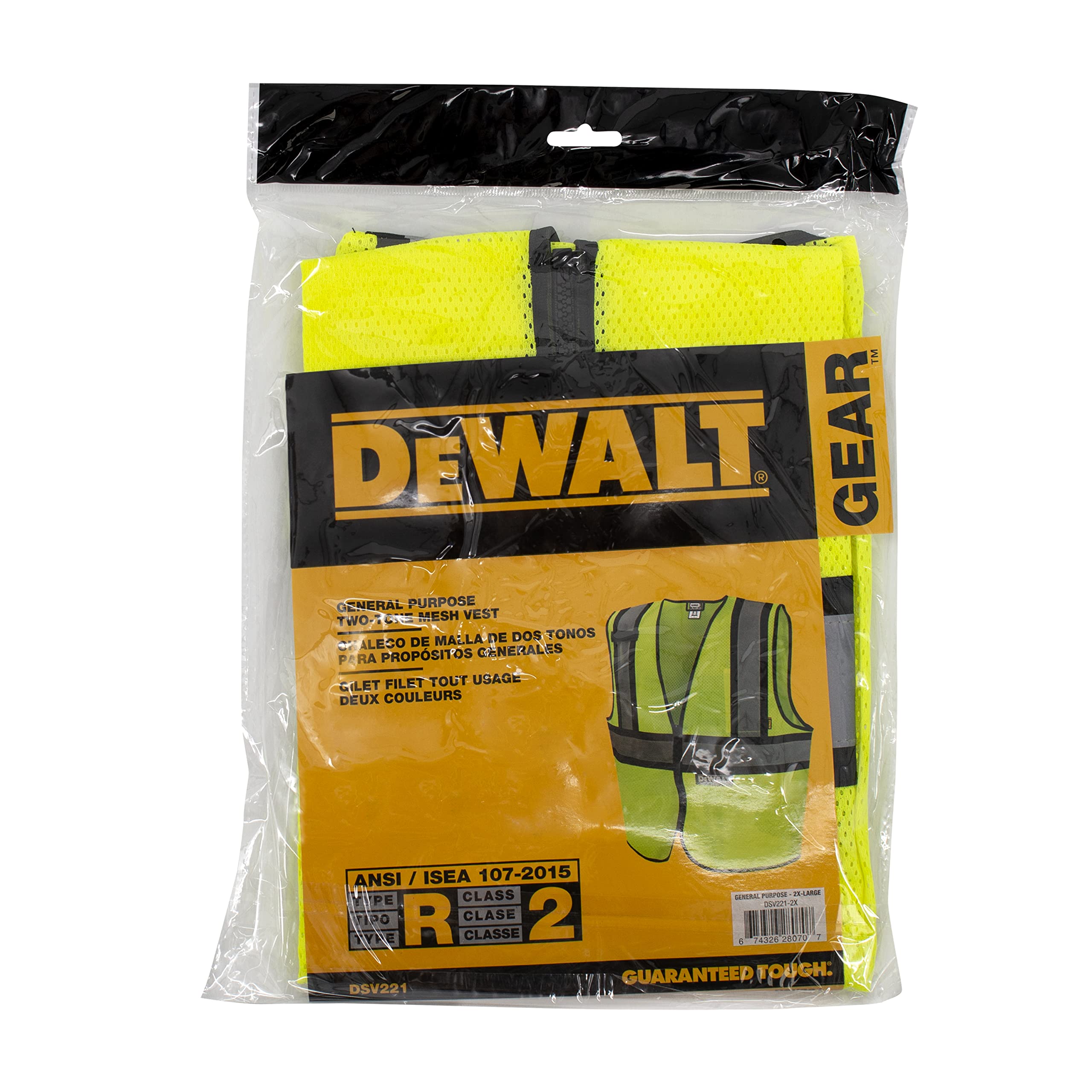dewalt-dsv221-class-2-high-visibility-mesh-vest-green-large image 6