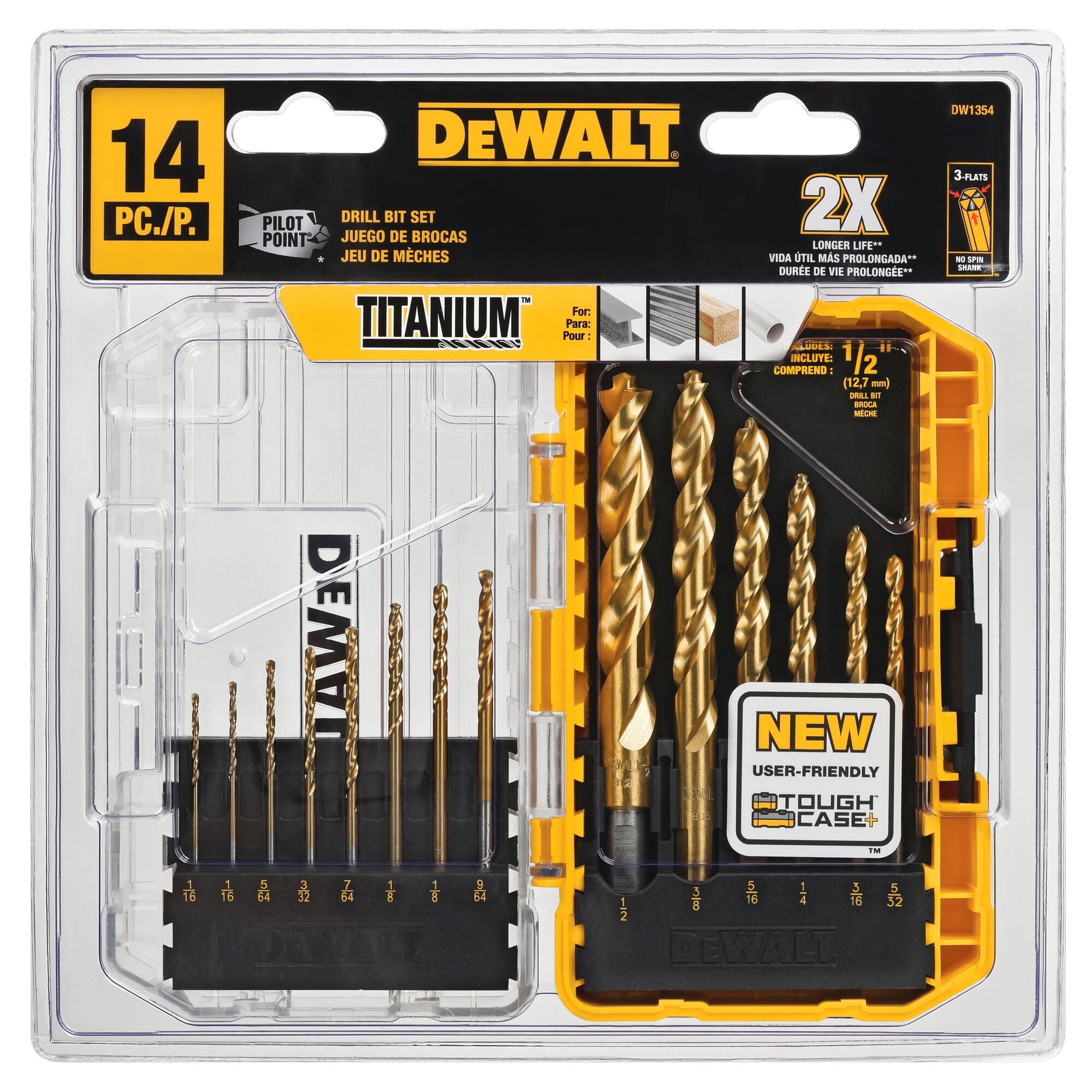 dewalt-dw1354-14-piece-titanium-drill-bit-set-impact-ready-toughcase image 8