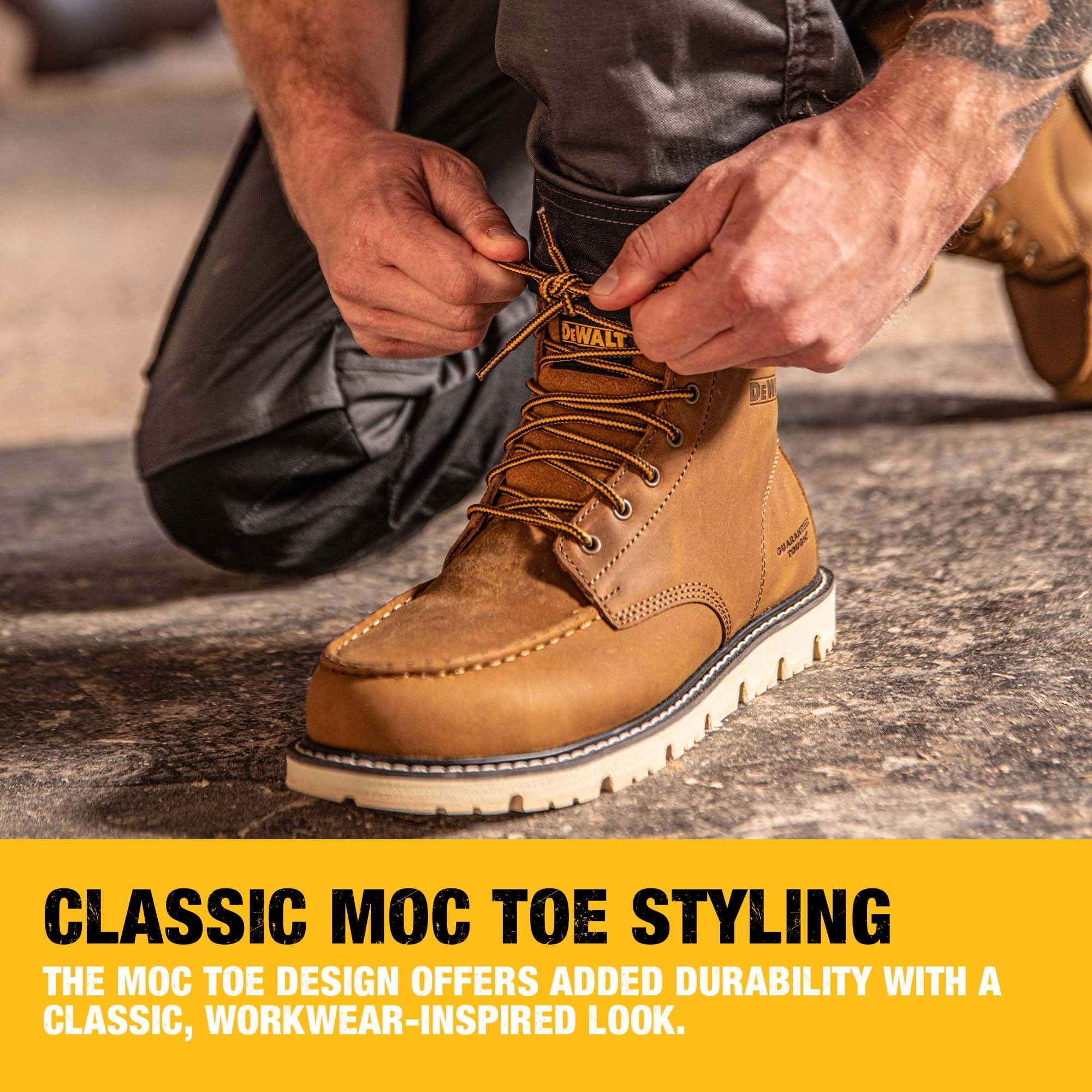 dewalt-forge-moc-toe-men-s-steel-toe-work-boots-with-flex-outsole image 5