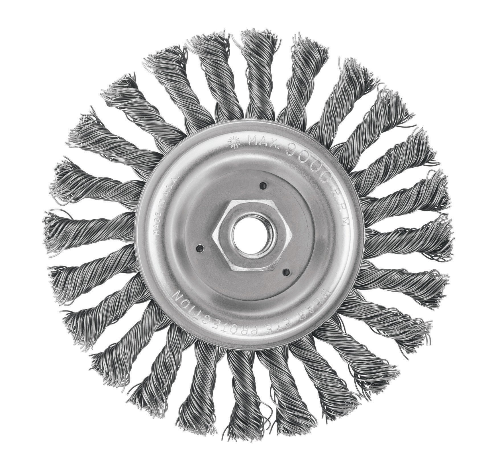 dewalt-dw4937-6-inch-full-cable-twist-carbon-steel-wire-wheel-with-5-8-11-arbor image 1