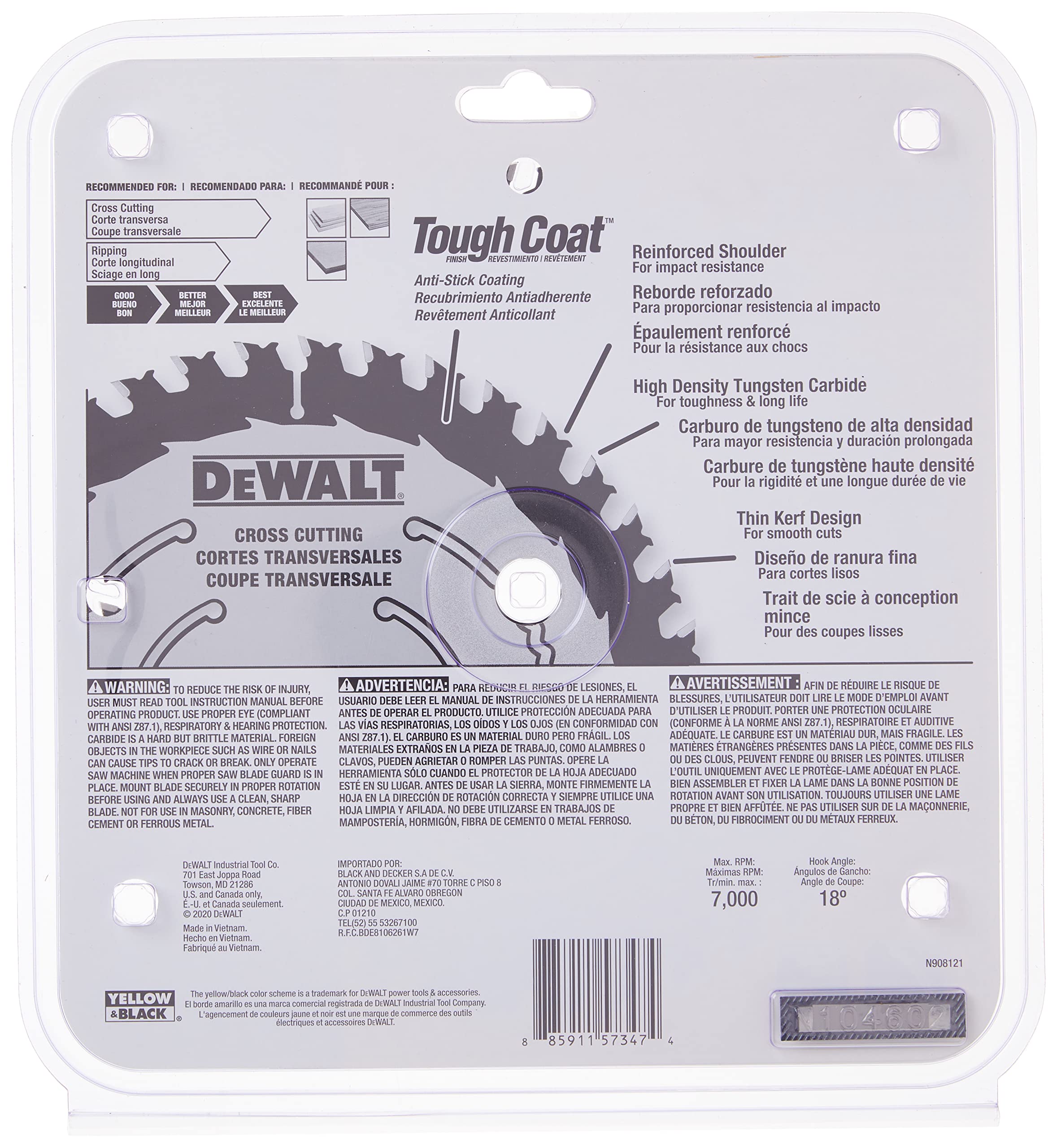 dewalt-8-1-4-inch-40-tooth-cross-cutting-circular-saw-blade-dwa181440 image 6