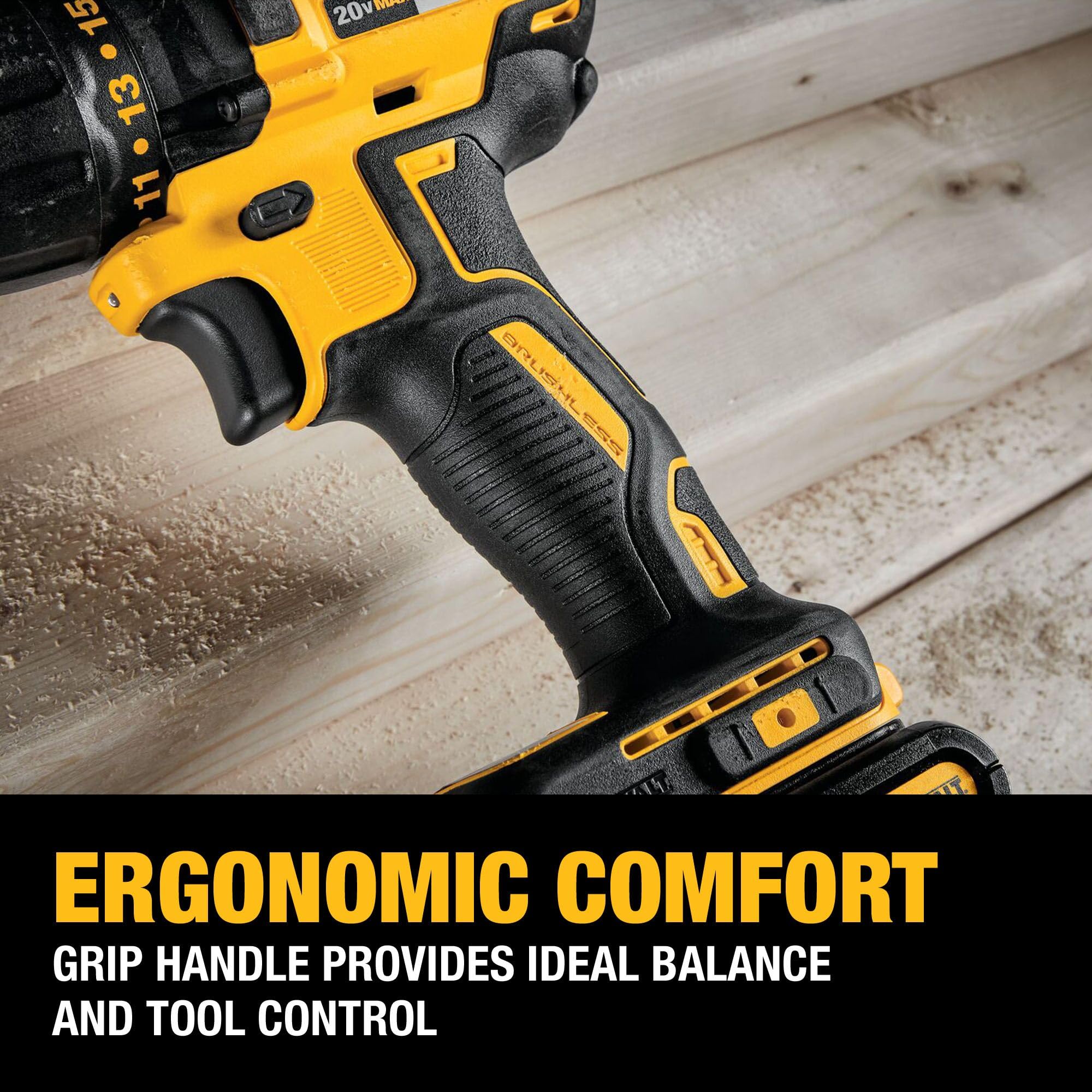dewalt-dcd777d1-20v-max-brushless-1-2-in-drill-driver-kit-2-0-ah image 5