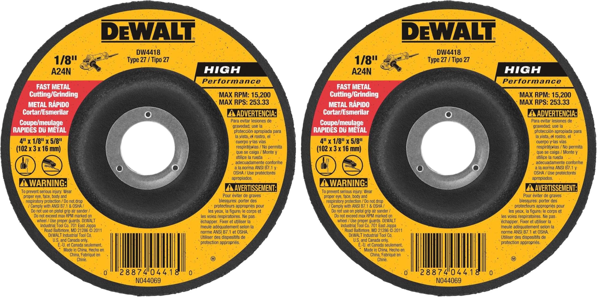 dewalt-dw4418-4-x-1-8-general-purpose-metal-cutting-wheel-type-27 image 2