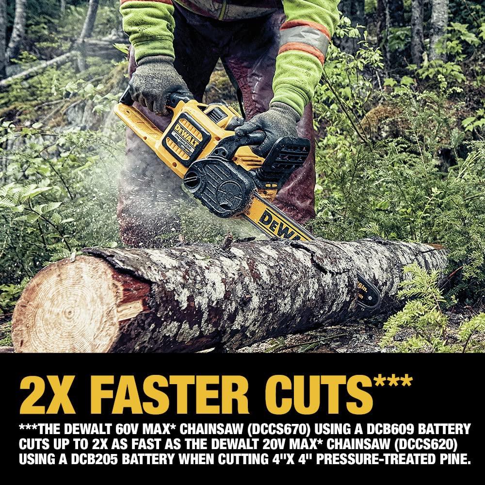 dewalt-flexvolt-dccs670t1-60v-max-16-inch-cordless-chainsaw-kit-with-2-0ah-batte image 6