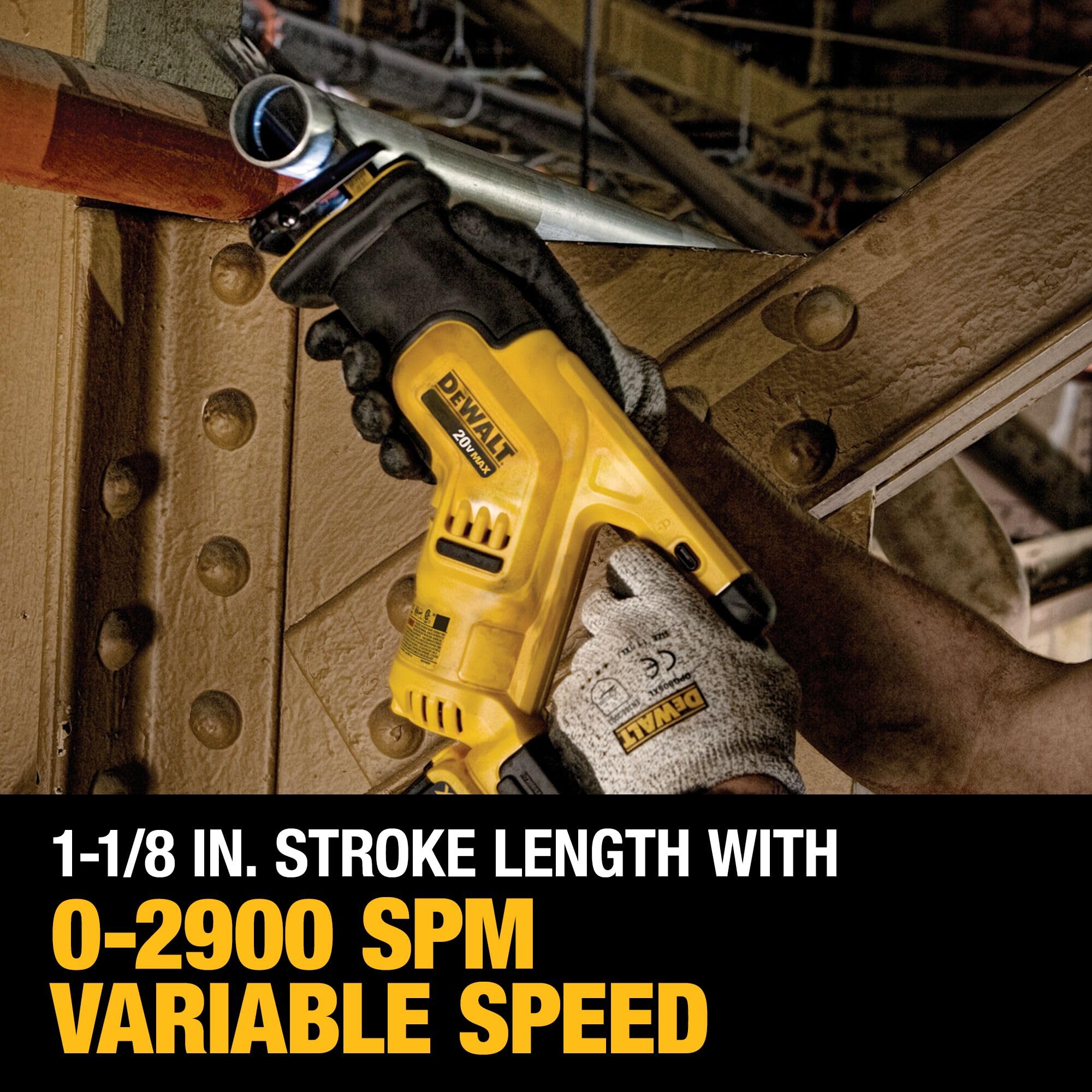 dewalt-dcs387d1-20v-max-compact-reciprocating-saw-kit-2-0ah image 6