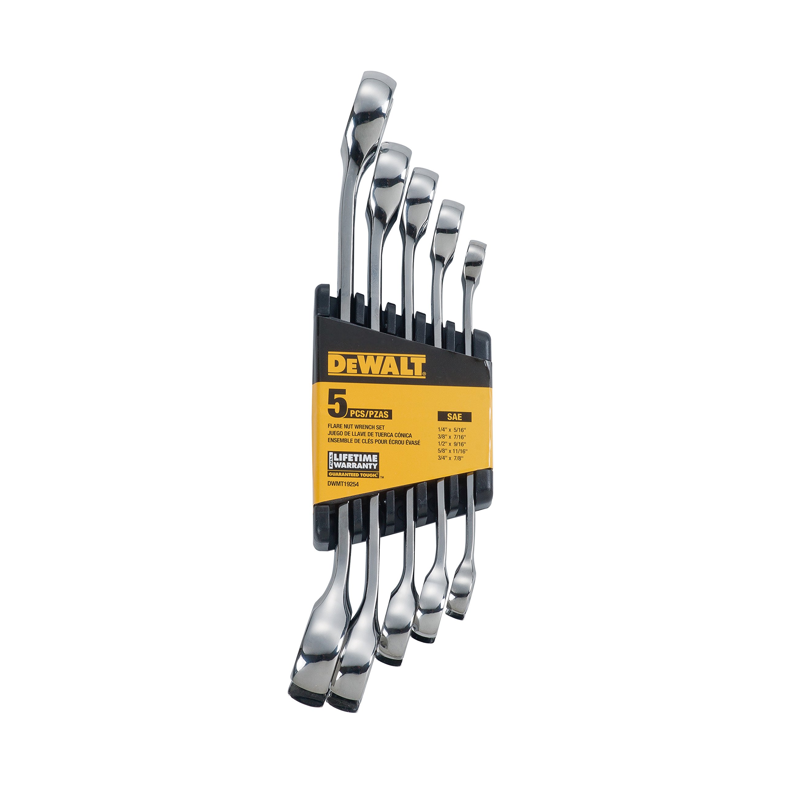 dewalt-dwmt719254-5-piece-full-polish-sae-flare-nut-wrench-set image 2