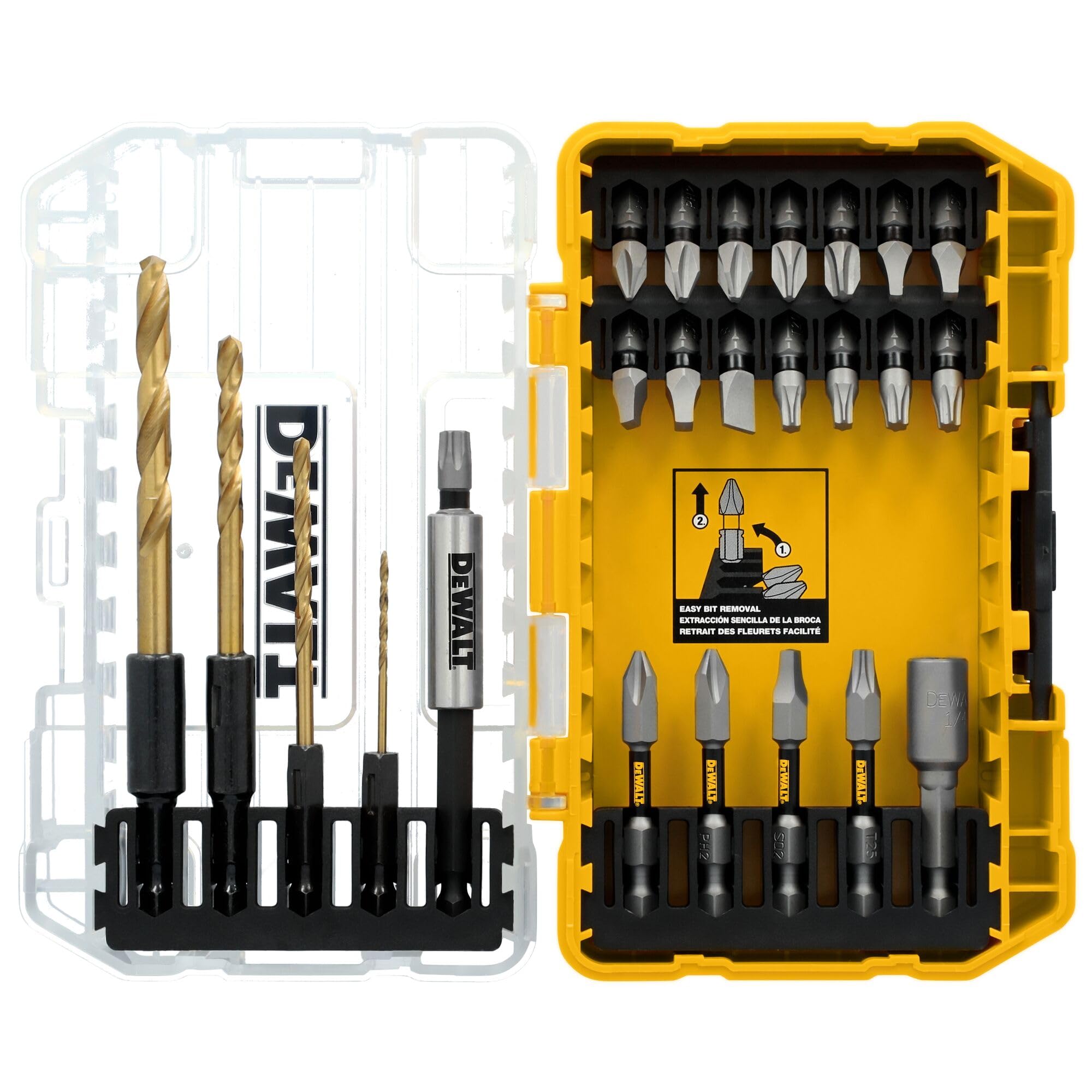 dewalt-dwaf2504tg-tough-grip-27-pc-impact-ready-screwdriver-bit-set image 1