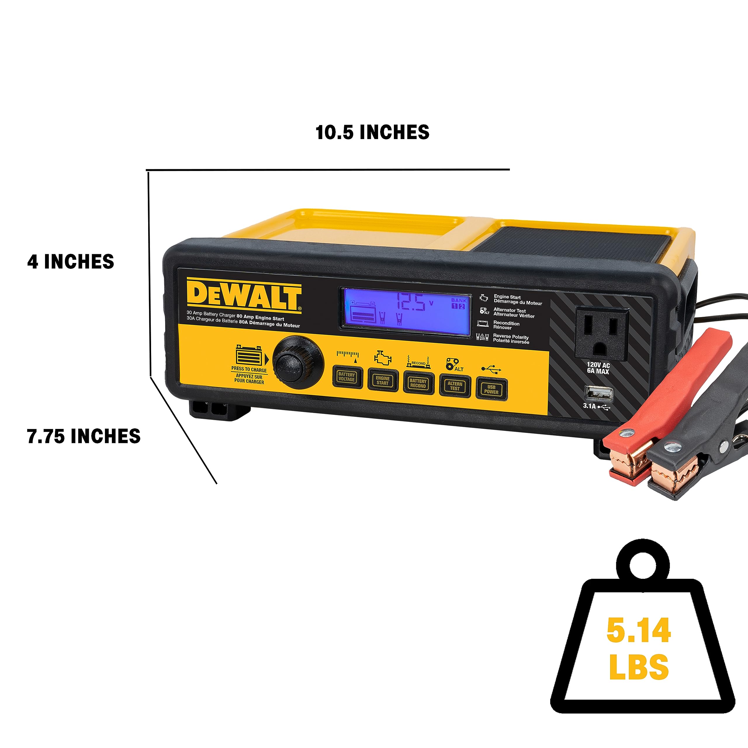 dewalt-dxaec801b-30a-bench-battery-charger-with-engine-start-and-maintainer image 2