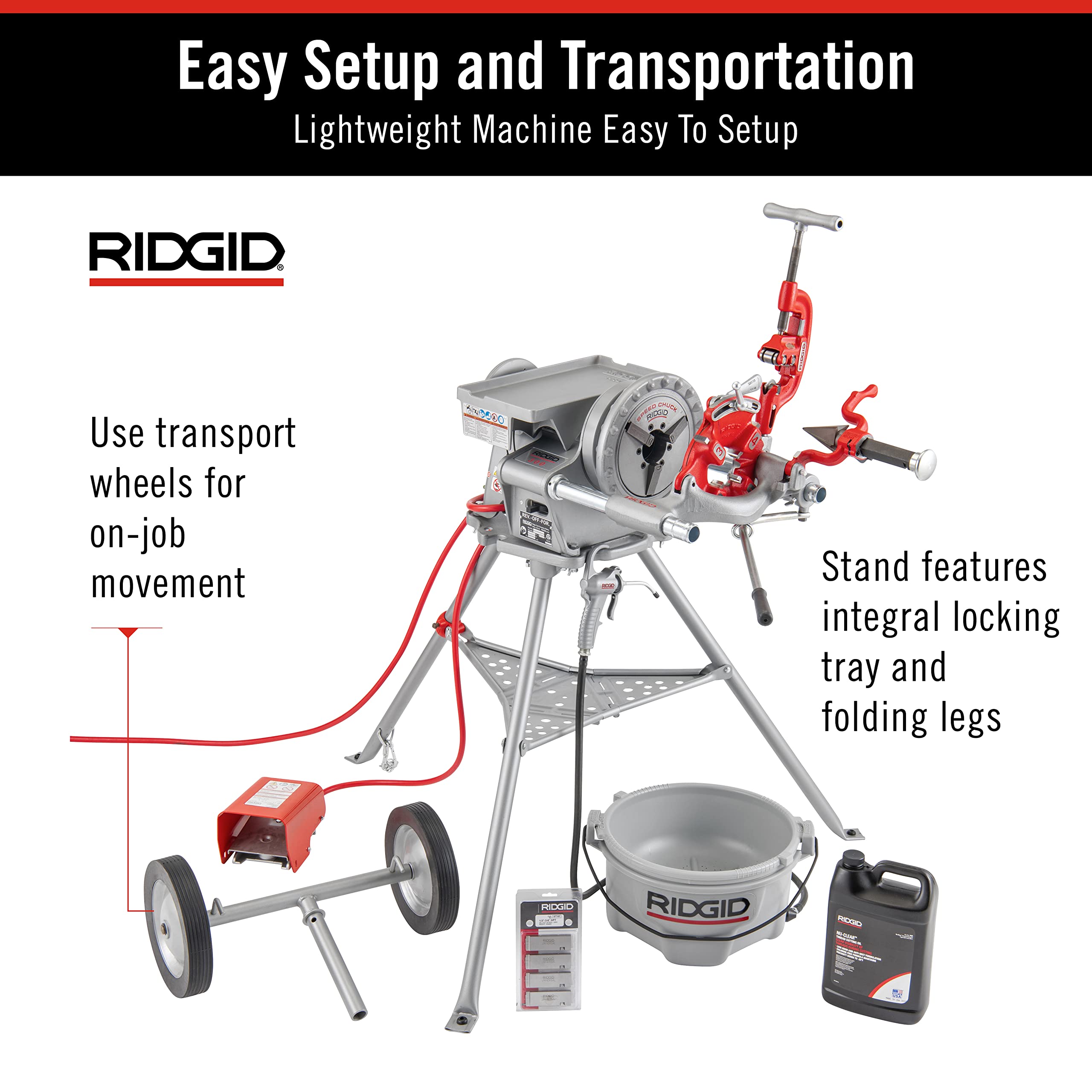 ridgid-300-power-drive-complete-pipe-threading-machine-15682-38-rpm-with-die-hea image 6