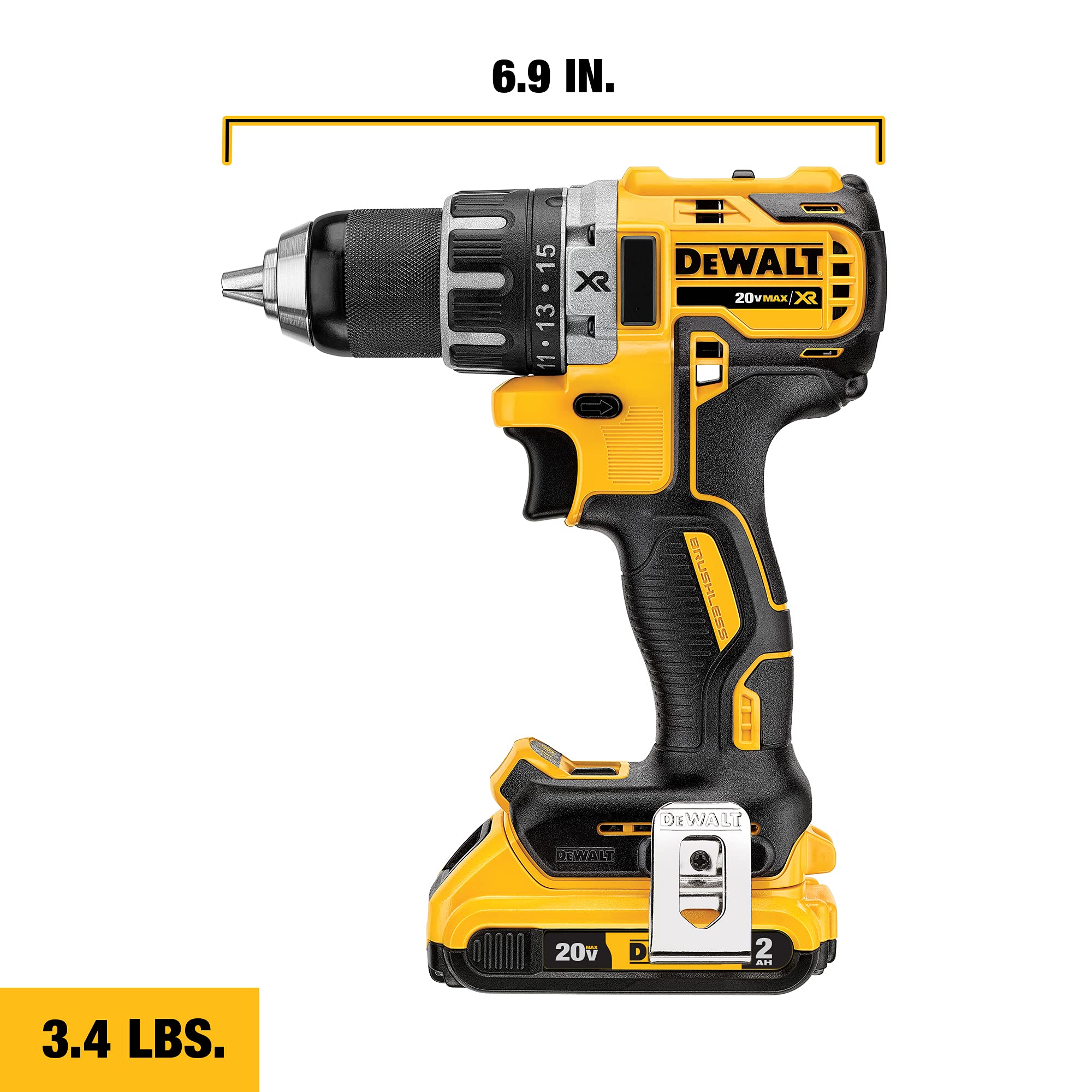 dewalt-dcd791d2-20v-max-xr-brushless-compact-drill-kit image 3