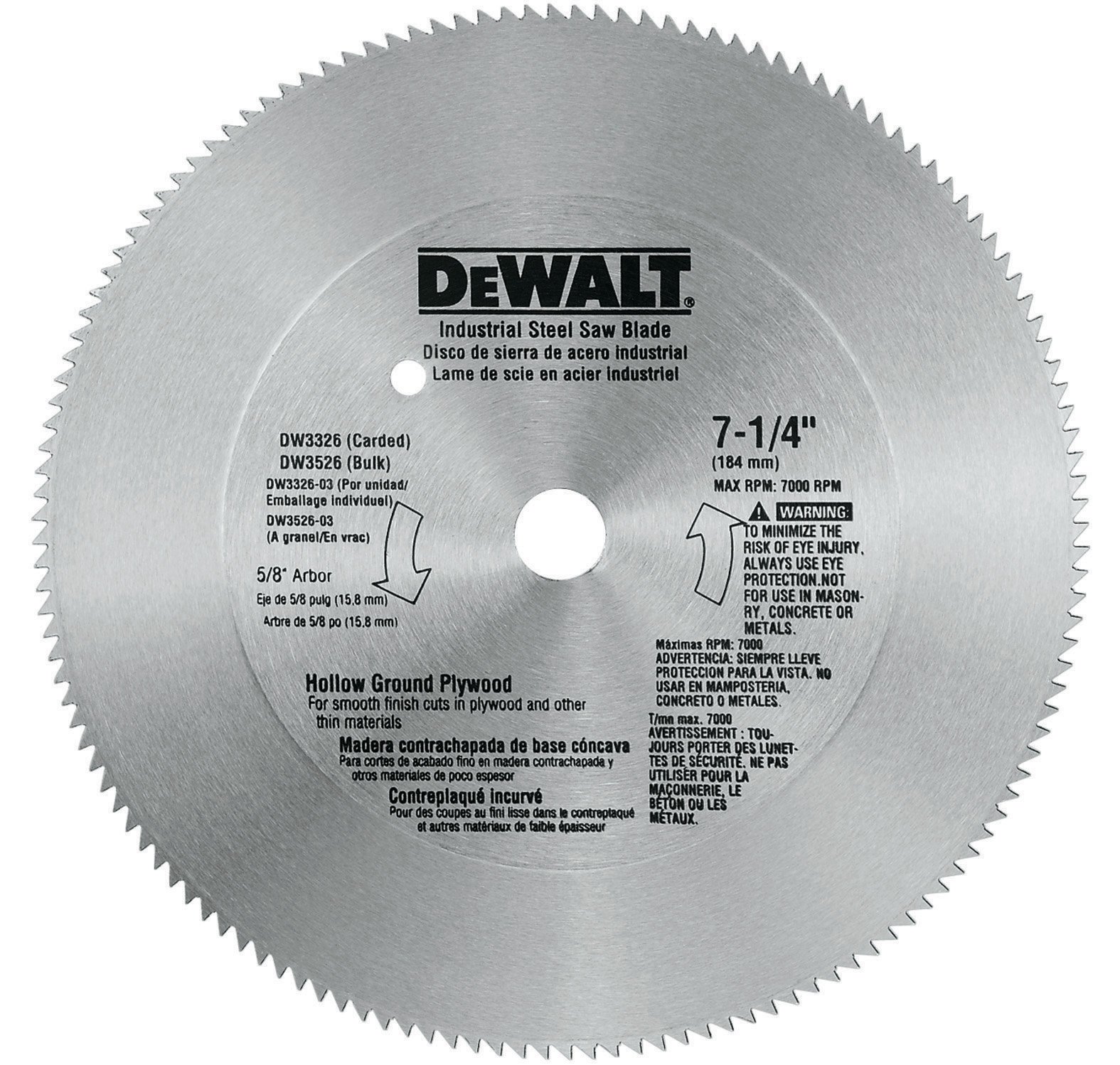 dewalt-dw3326-7-1-4-inch-140-tooth-circular-saw-blade-for-plywood-melamine image 1