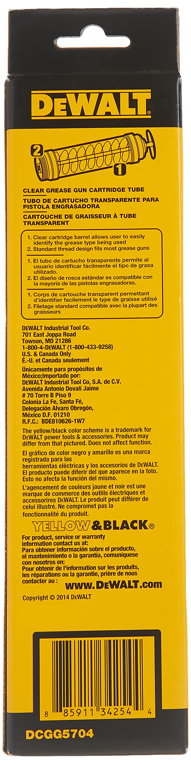 dewalt-dcgg5704-clear-grease-gun-cartridge-tube-with-standard-thread image 5