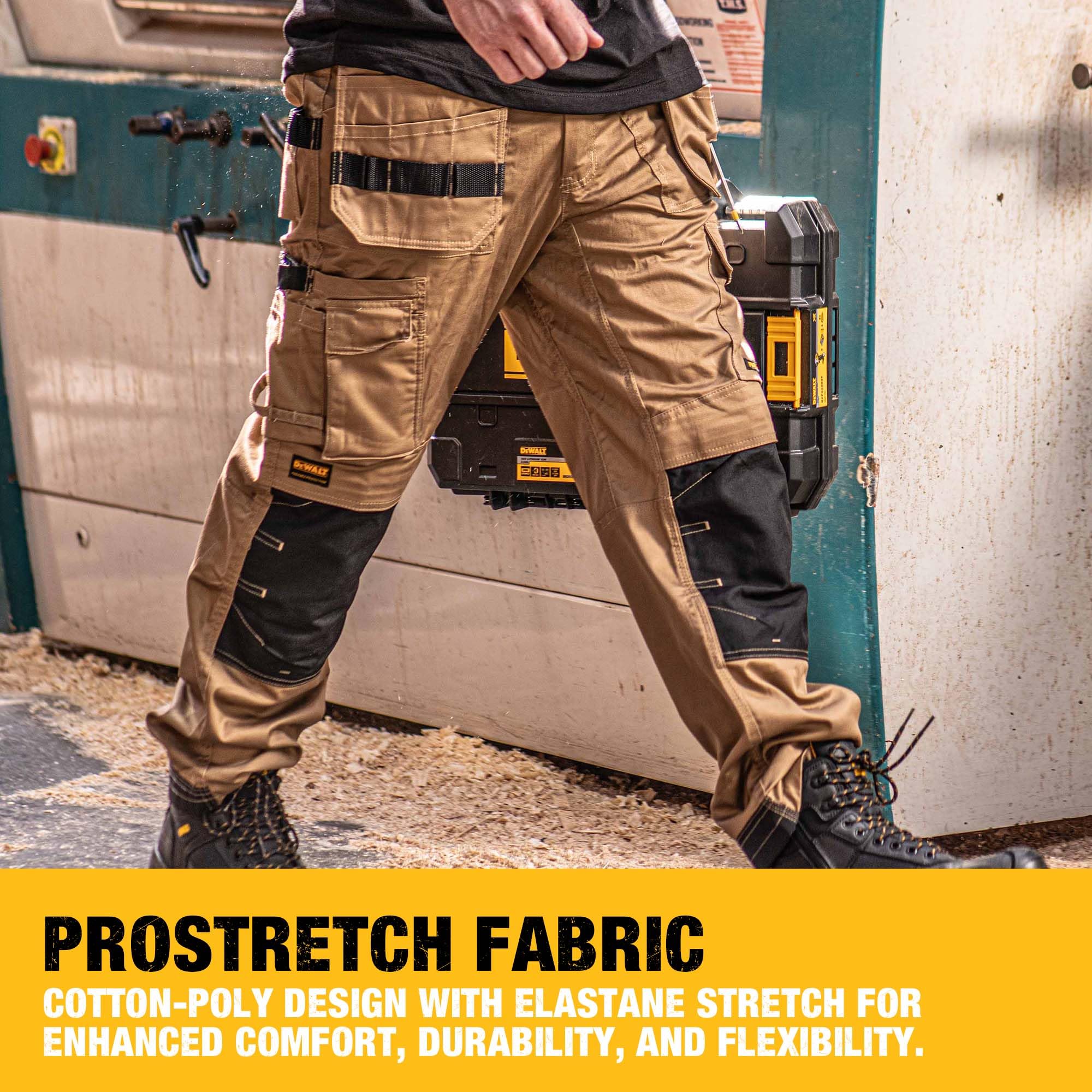 dewalt-protradesman-men-s-loose-fit-holster-pocket-cottonpoly-stretch-work-pants image 4