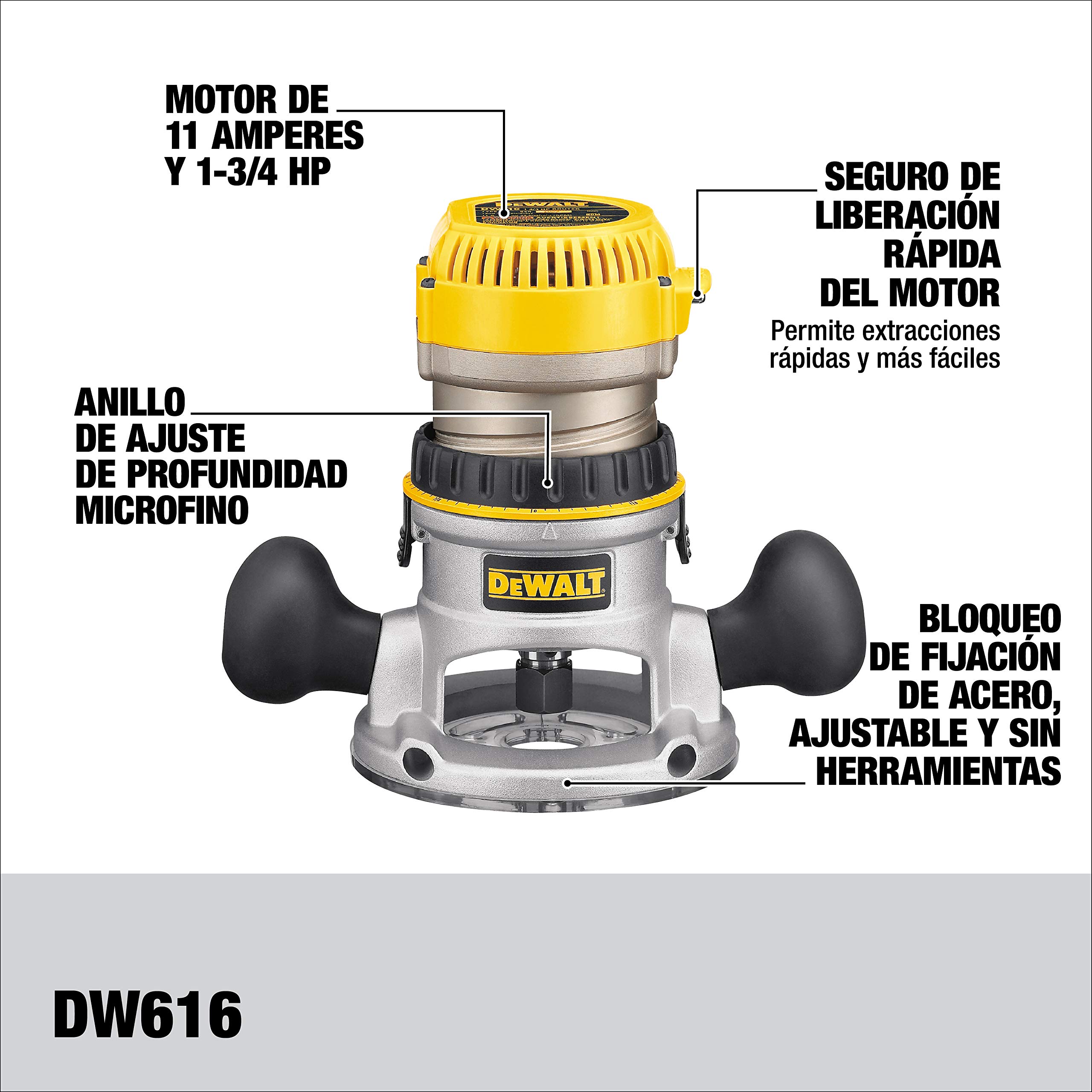 dewalt-dw616-fixed-base-router-1-3-4-hp-11-amp image 2