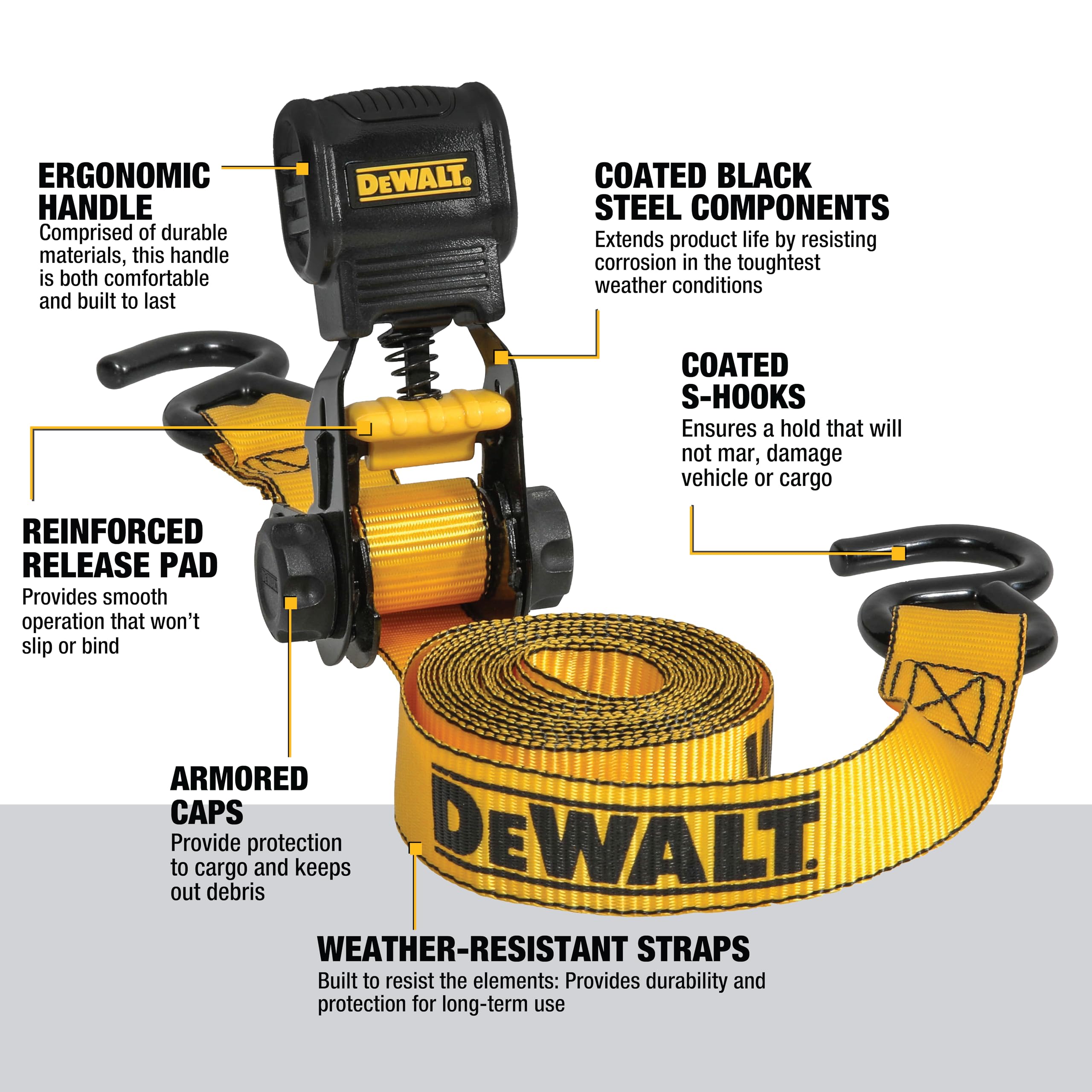 dewalt-dxbc15006x-1-x-10-ratchet-tie-down-straps-6-pack-500-lb-swl-1-500-lb-brea image 2