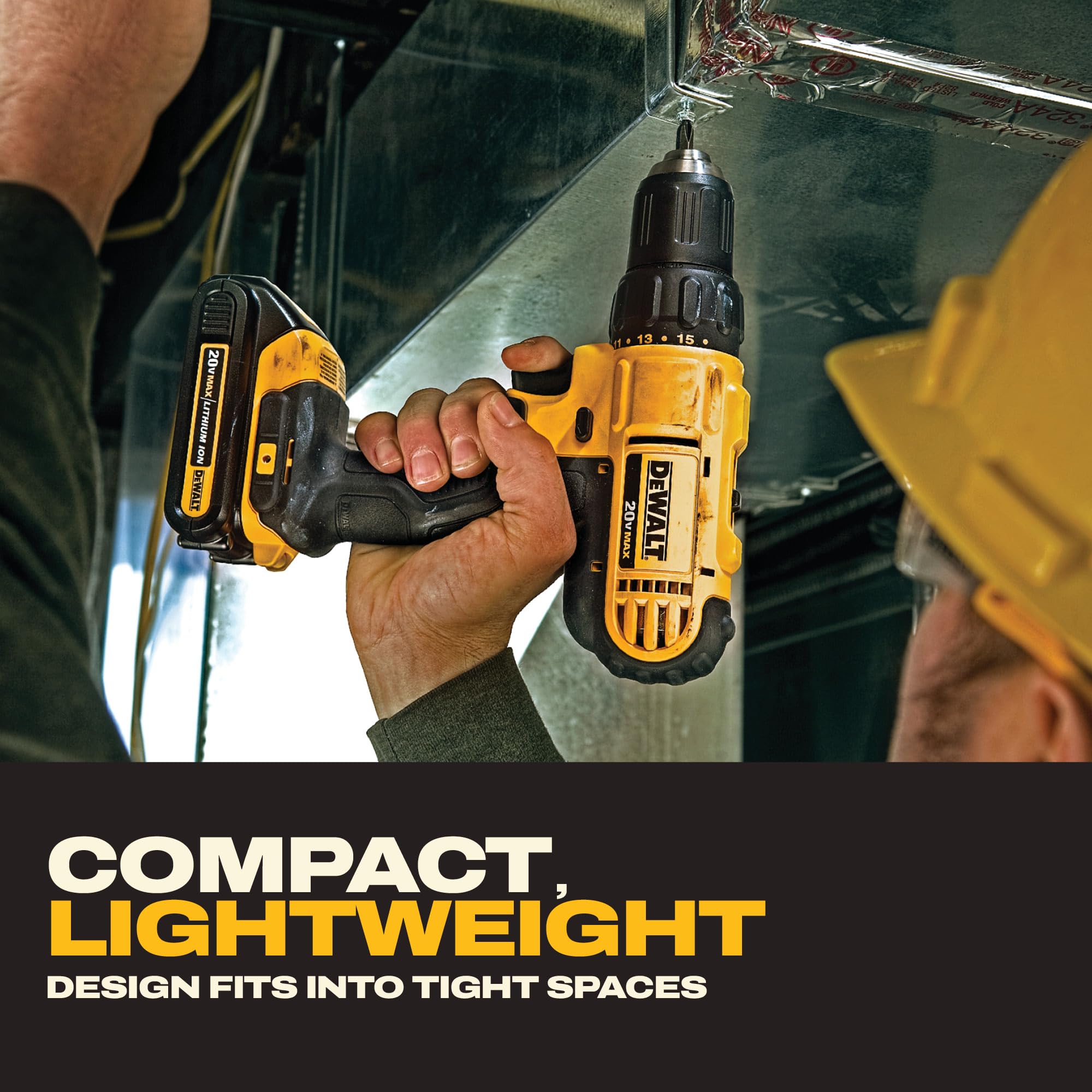 dewalt-20v-max-cordless-drill-impact-driver-combo-kit-with-2-batteries-charger-a image 5