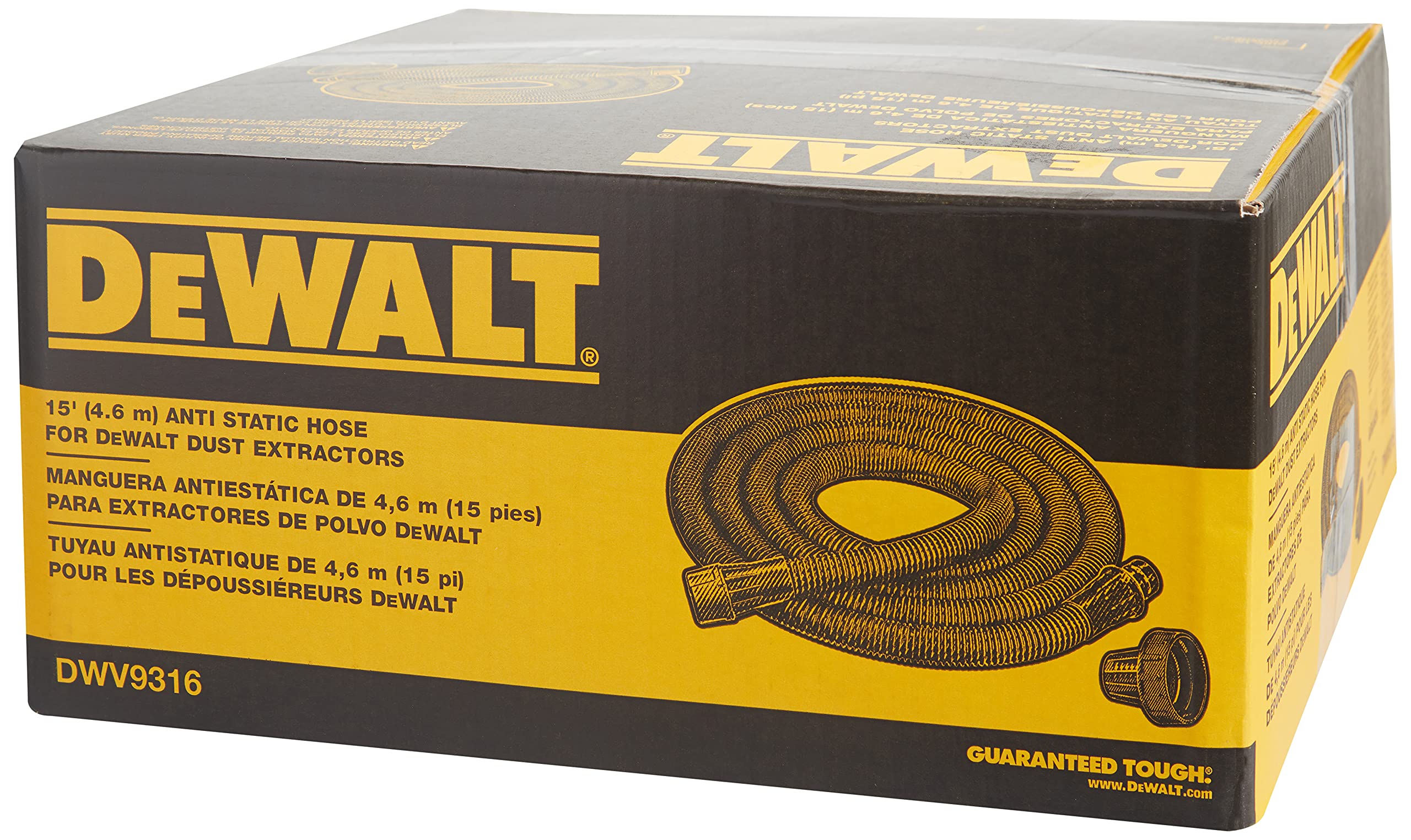 dewalt-dwv9316-15ft-anti-static-dust-extractor-hose-for-dwv012 image 5