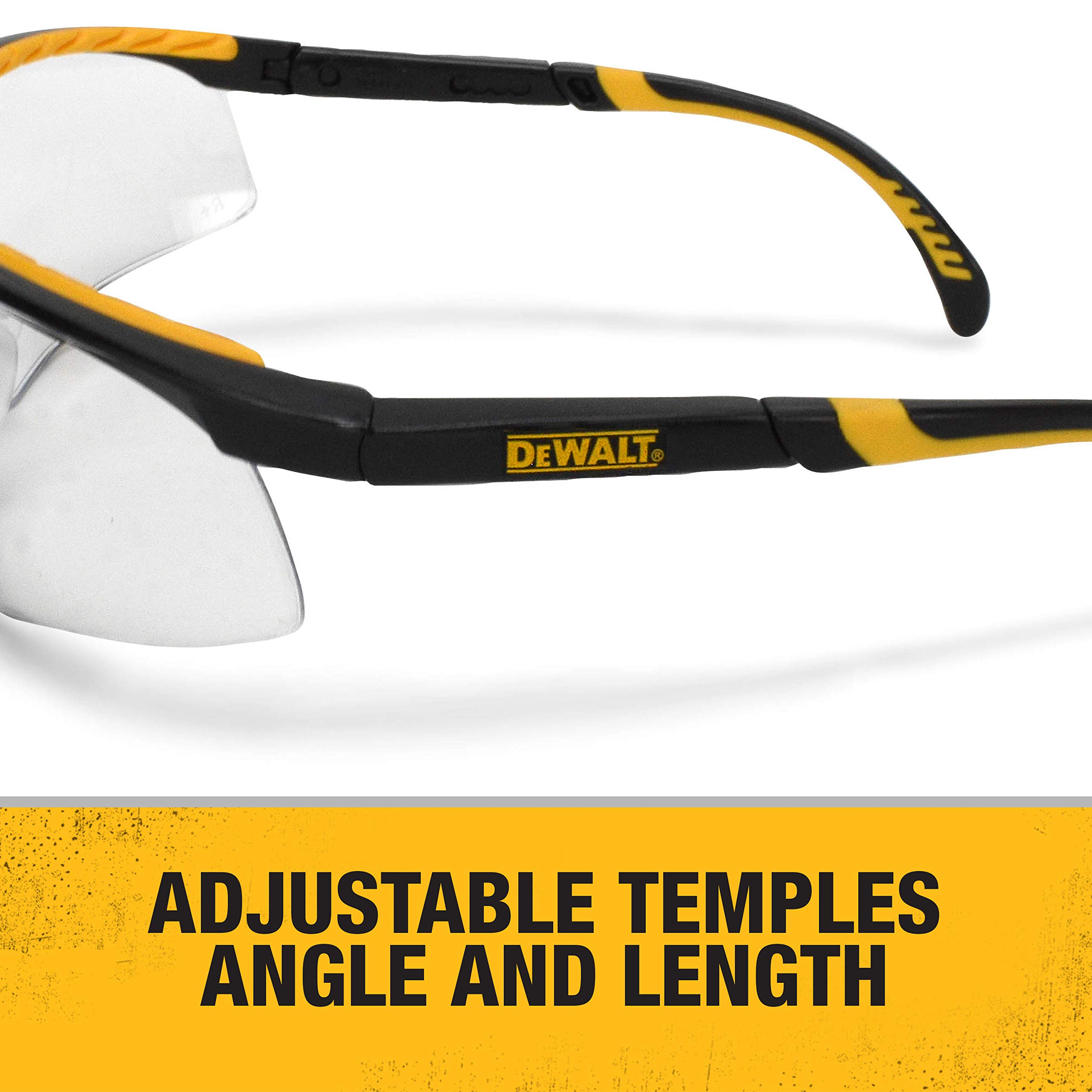 dewalt-dpg55-dual-comfort-safety-glasses-silver-mirror-adjustable-rubber-rimless image 3