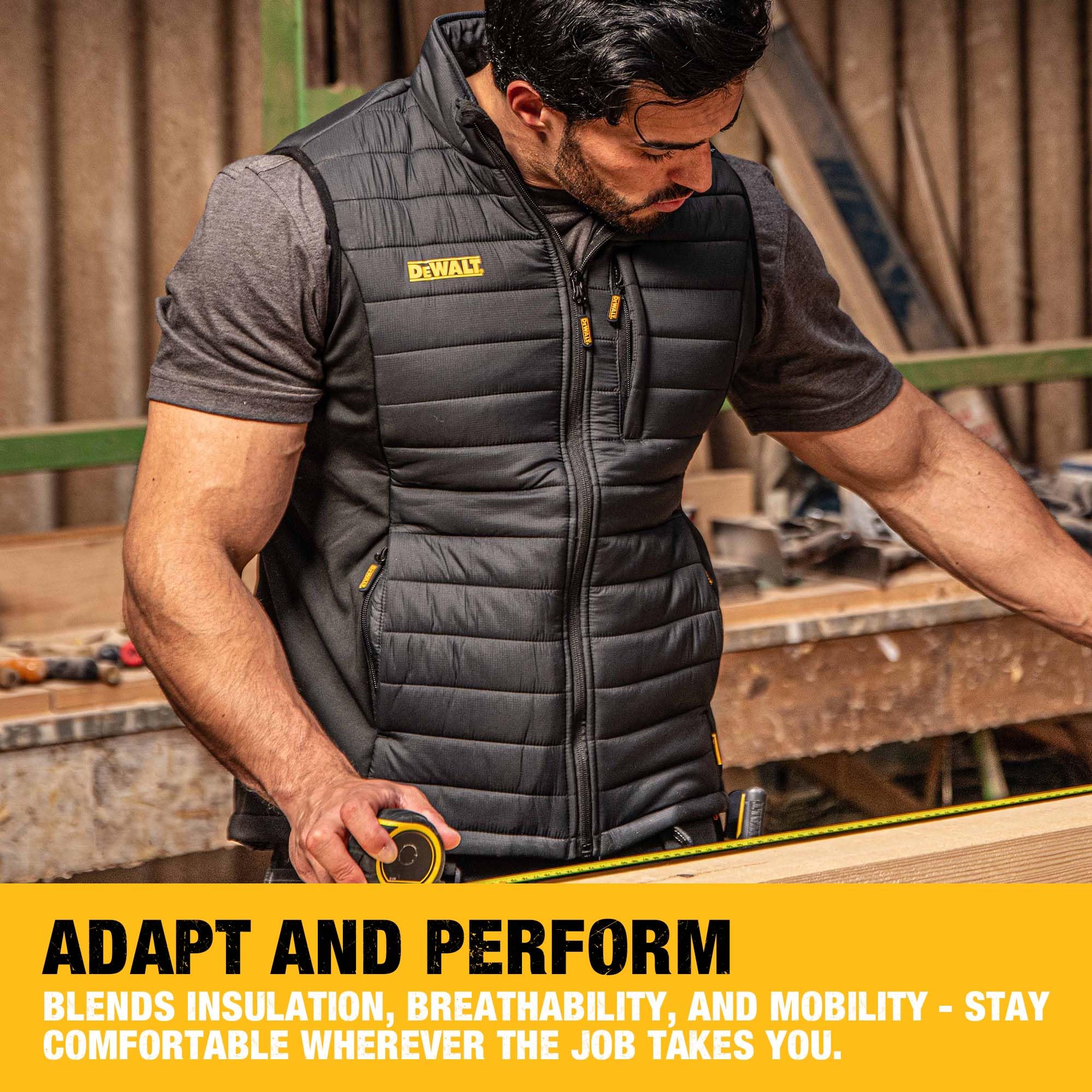 dewalt-men-s-hybrid-insulated-work-vest-polyester-stretch-regular-fit image 4