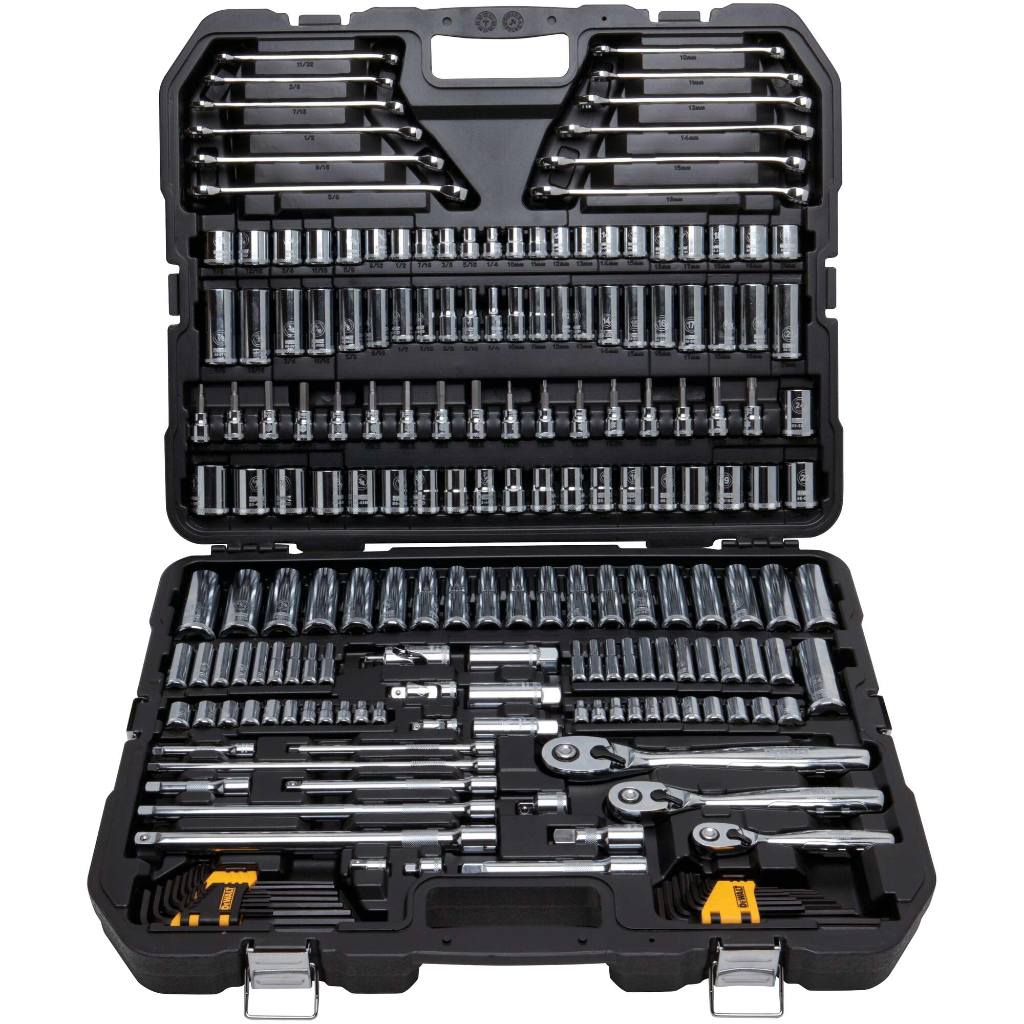 dewalt-dwmt72165-204-piece-mechanics-tool-set-sae-metric-sockets-wrenches-ratche image 4