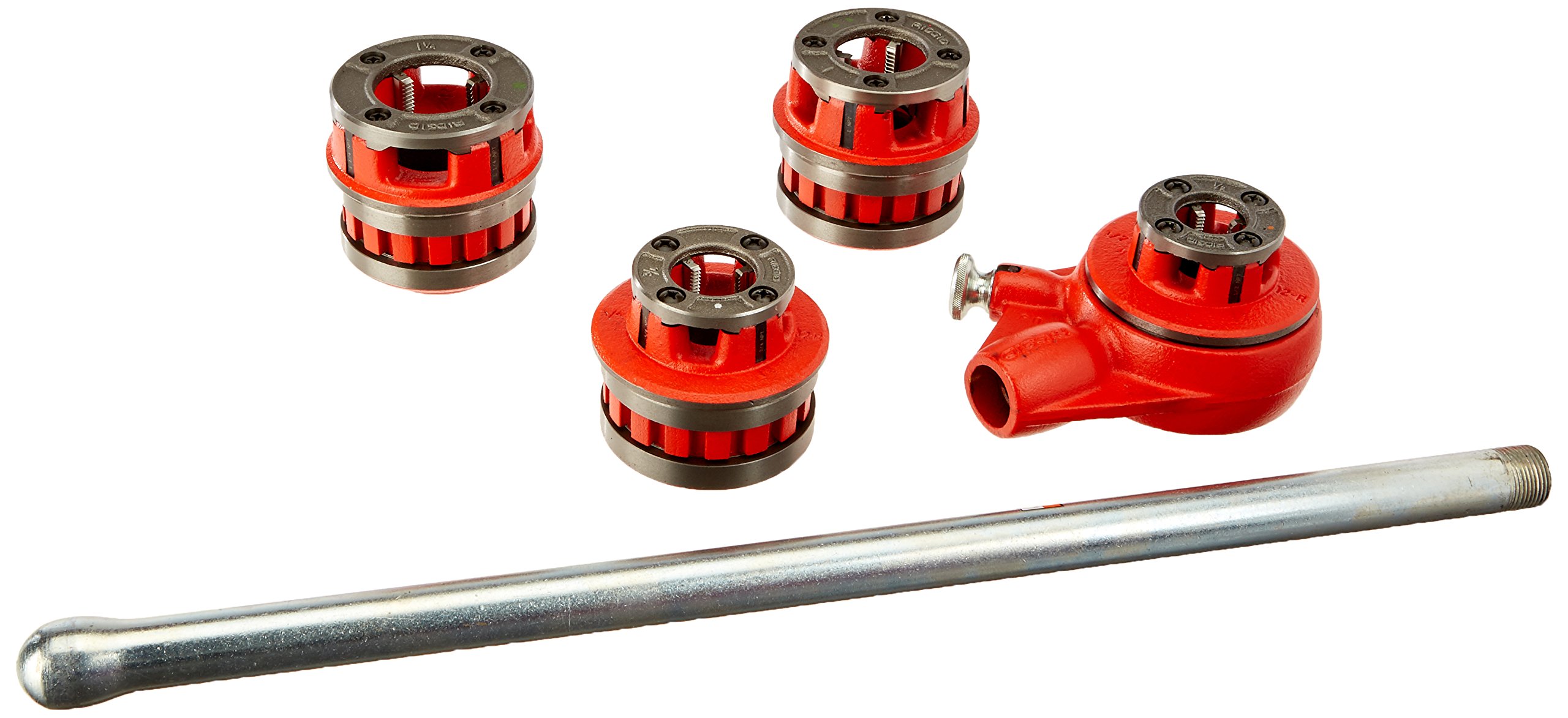 ridgid-36480-12-r-exposed-ratchet-threader-set-1-2-inch-to-1-1-4-inch-npt image 1