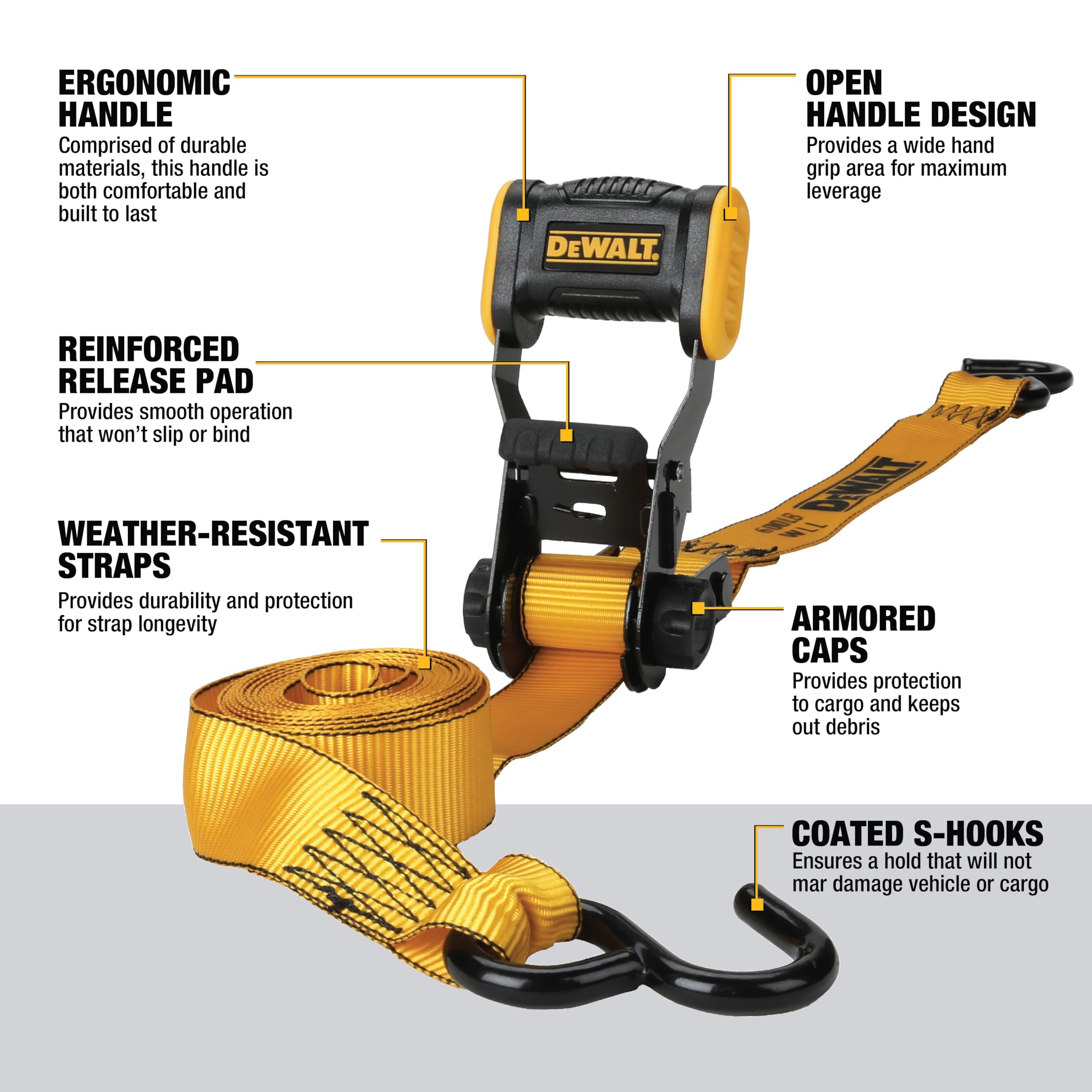 dewalt-dxbc18004-1-25-x-12-ratchet-tie-down-straps-1800-lb-break-strength-4-pack image 2