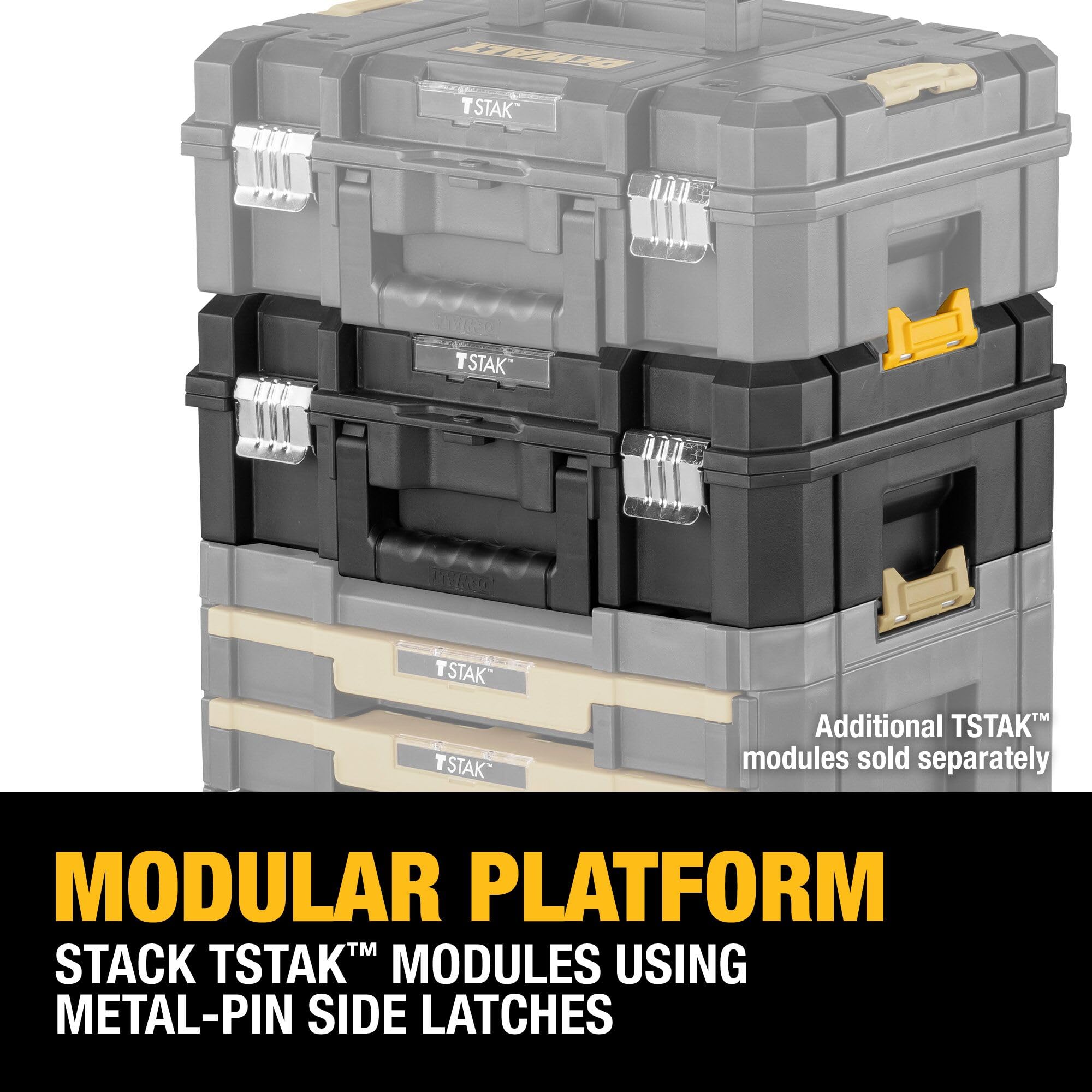 dewalt-tstak-ii-tool-box-13-inch-flat-top-stackable-heavy-duty-dwst17807 image 5