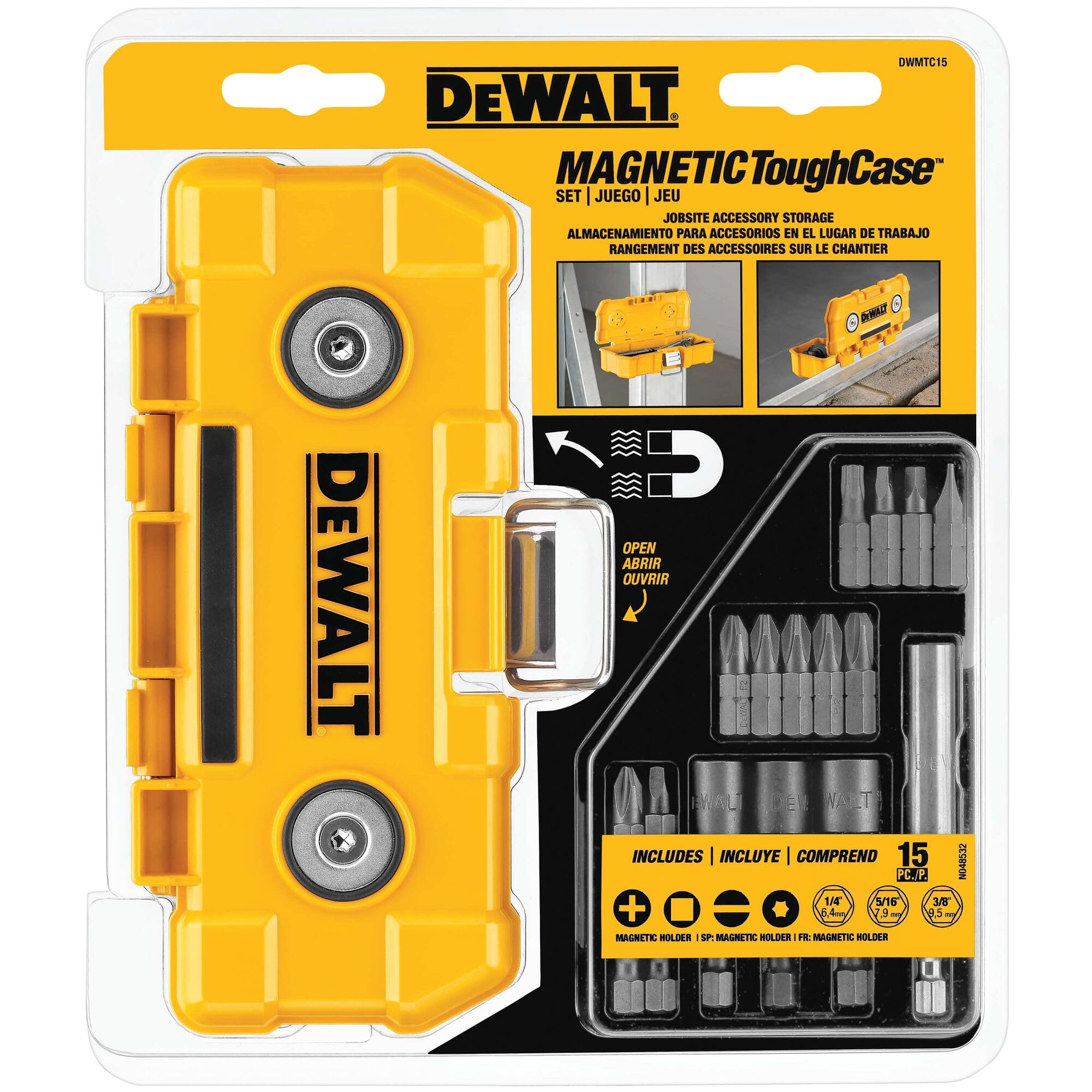 dewalt-dwmtc15-15-piece-impact-driver-bit-set-with-magnetic-tough-case image 1