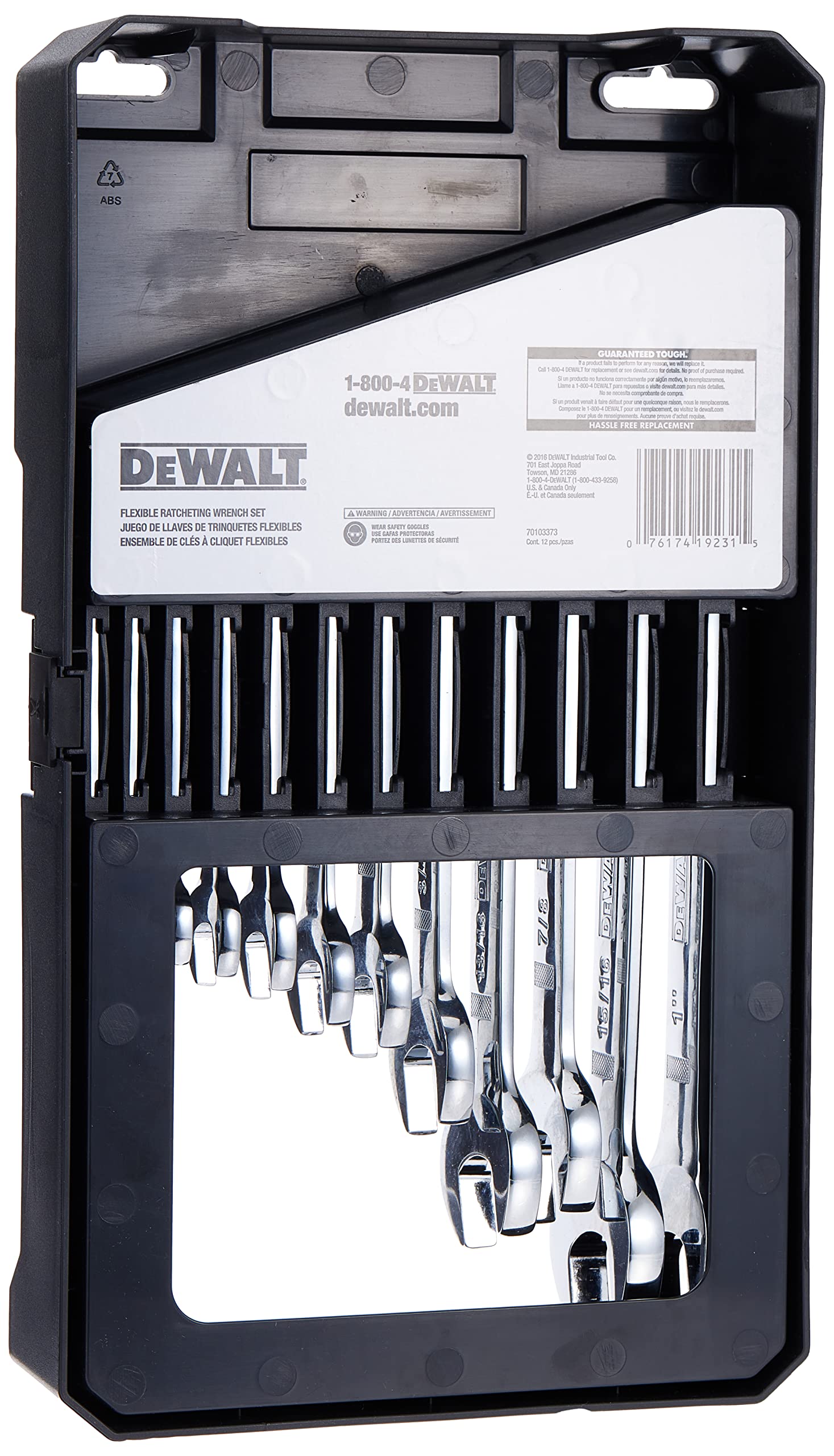 dewalt-dwmt19231-12-piece-sae-flexible-head-ratcheting-wrench-set image 2
