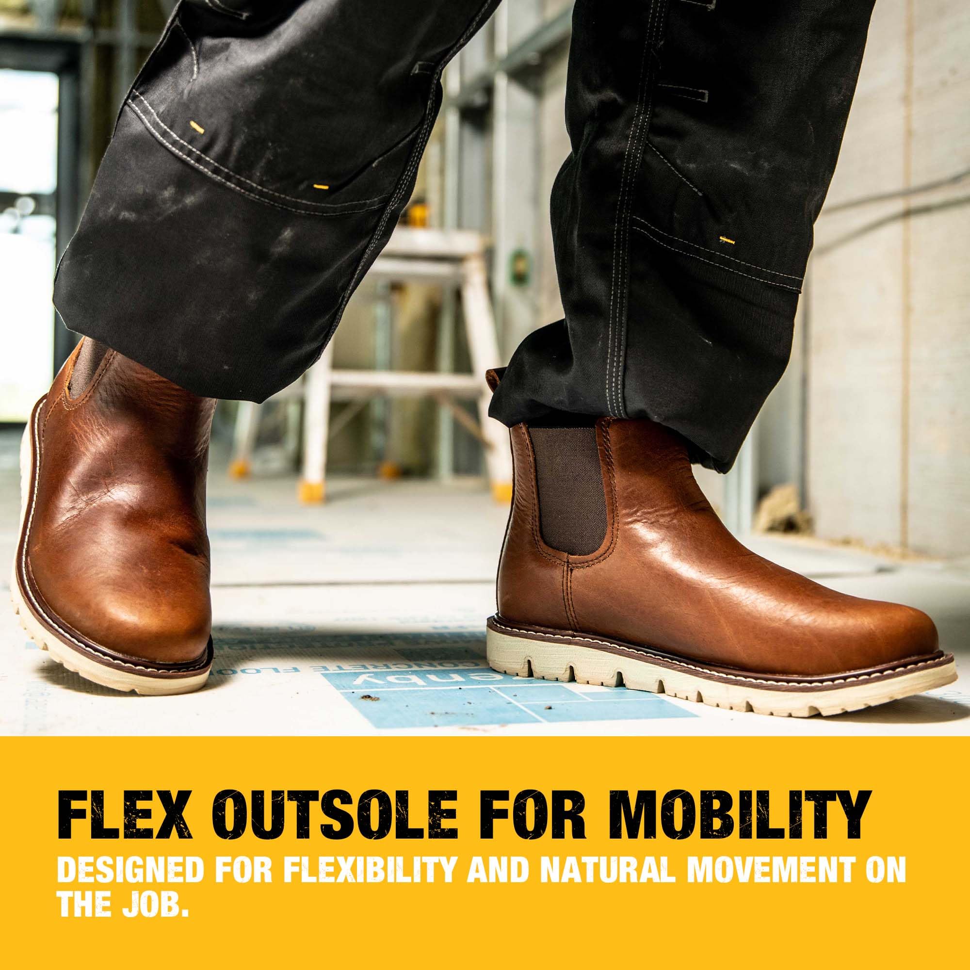 dewalt-flex-albany-6-men-s-leather-chelsea-work-boot-soft-toe-water-resistant image 4