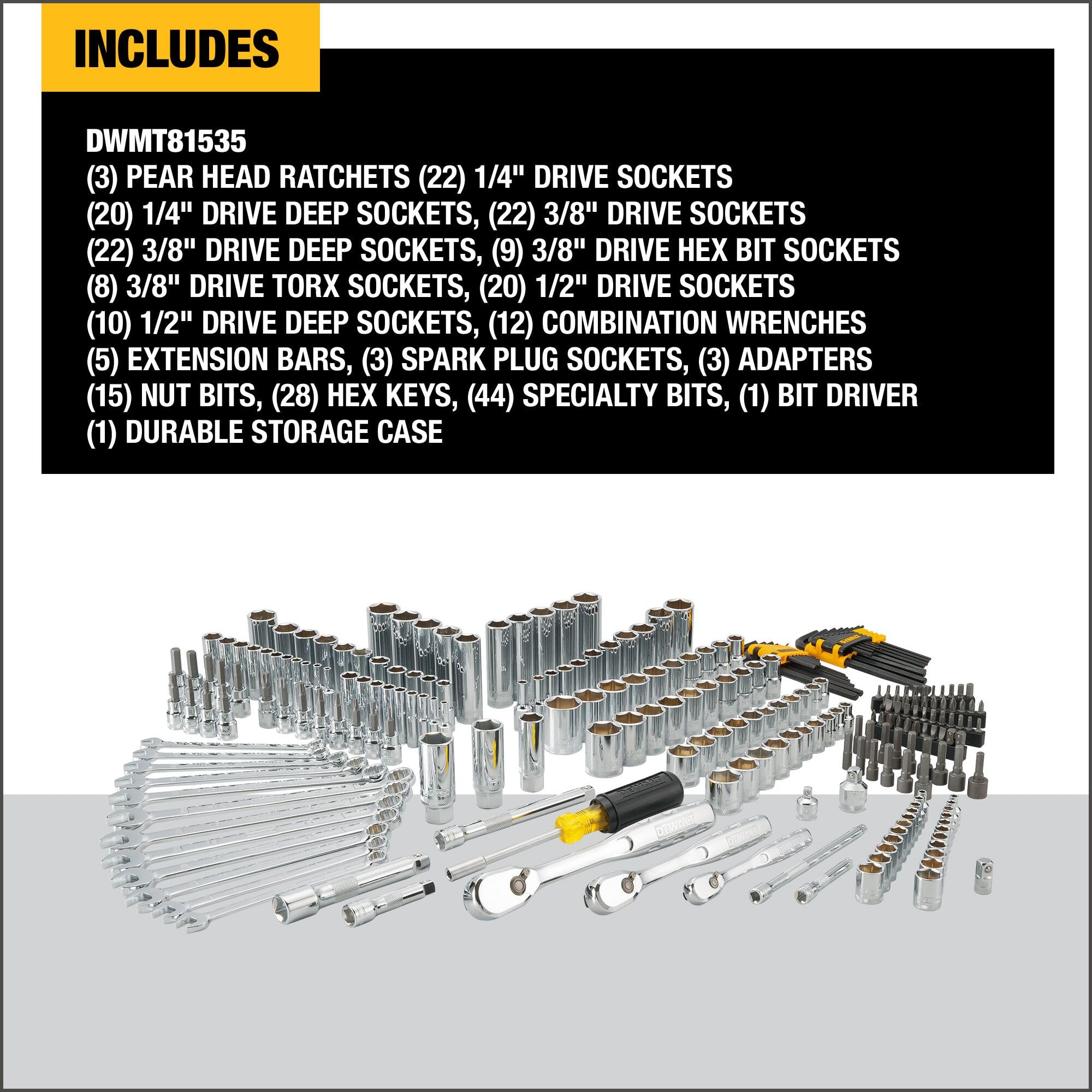 dewalt-mechanic-tool-set-247-piece-1-4-in-3-8-in-1-2-in-drive-sae-polish-chrome- image 3