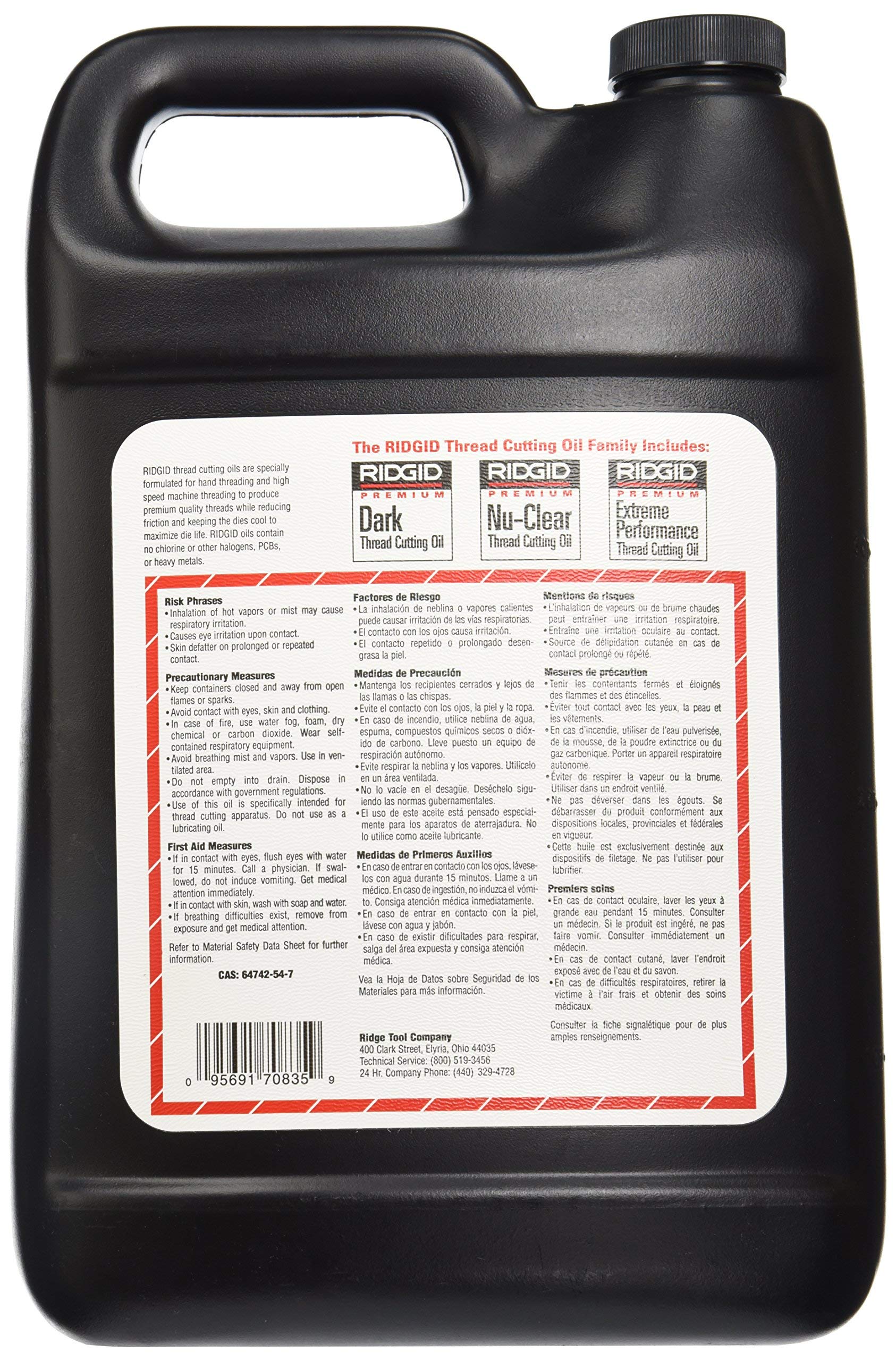 ridgid-70835-nu-clear-thread-cutting-oil-1-gal-halogen-pcb-and-chlorine-free image 2