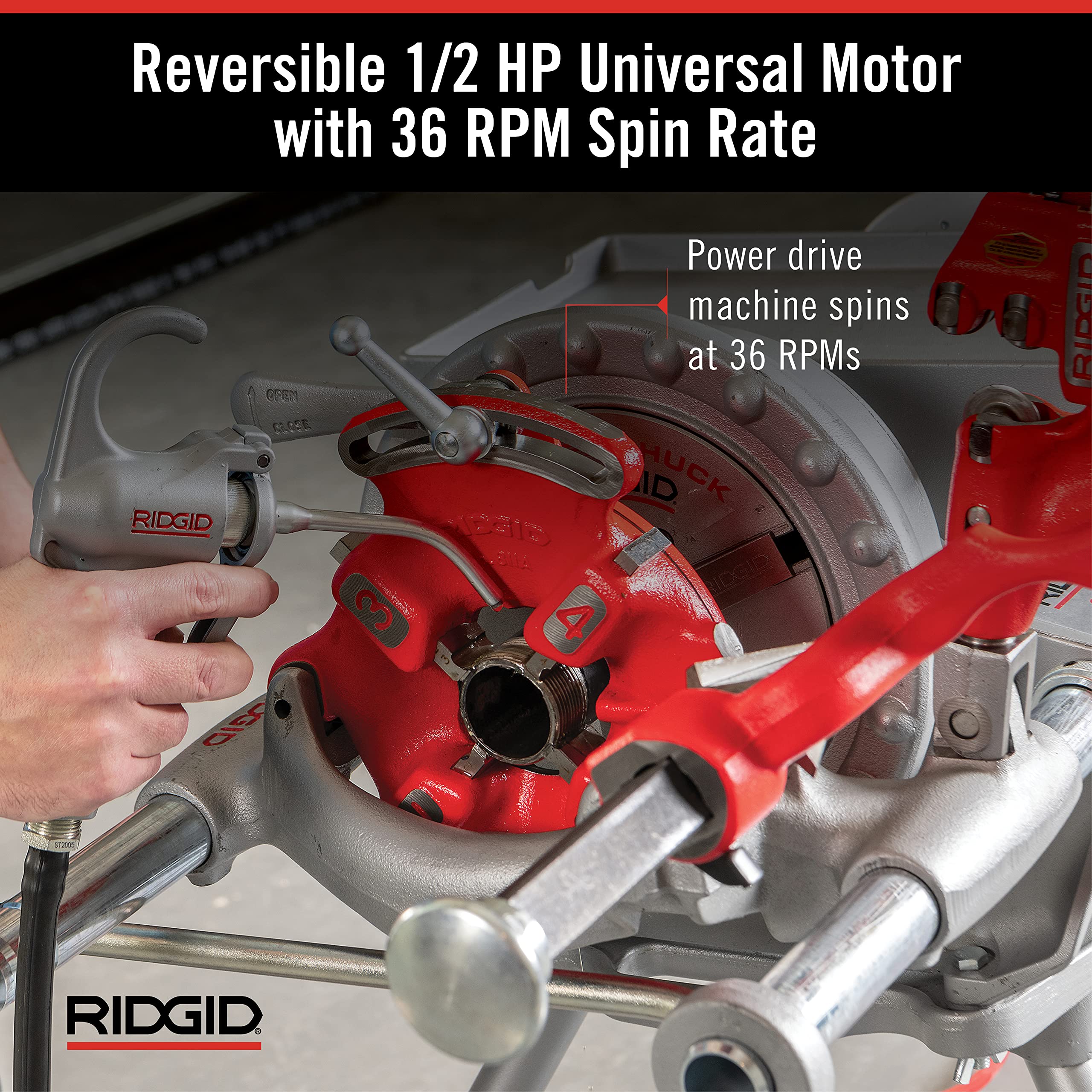 ridgid-300-power-drive-complete-pipe-threading-machine-15682-38-rpm-with-die-hea image 5