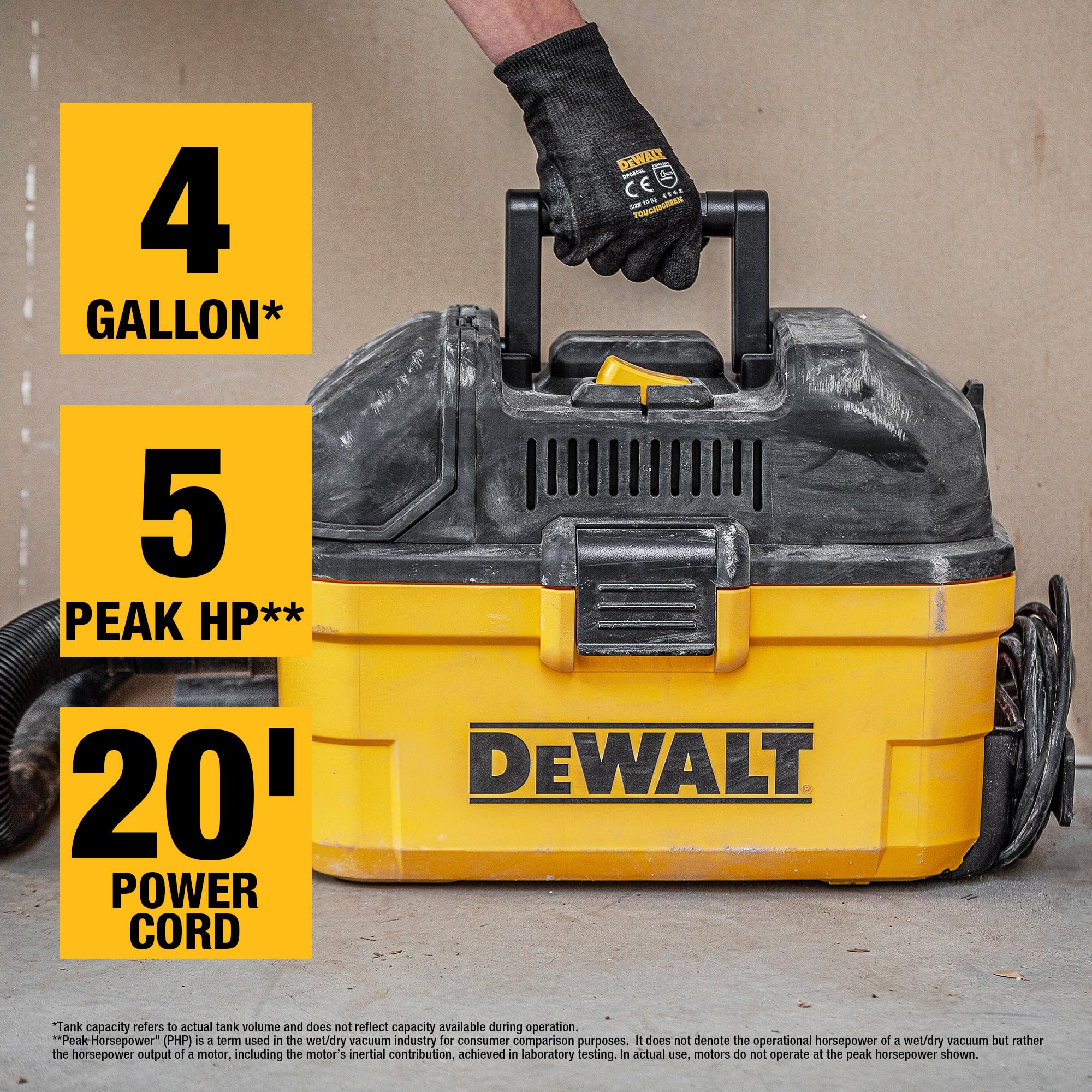 dewalt-dxv04t-4-gallon-5-peak-hp-wet-dry-shop-vacuum-with-utility-and-crevice-no image 5