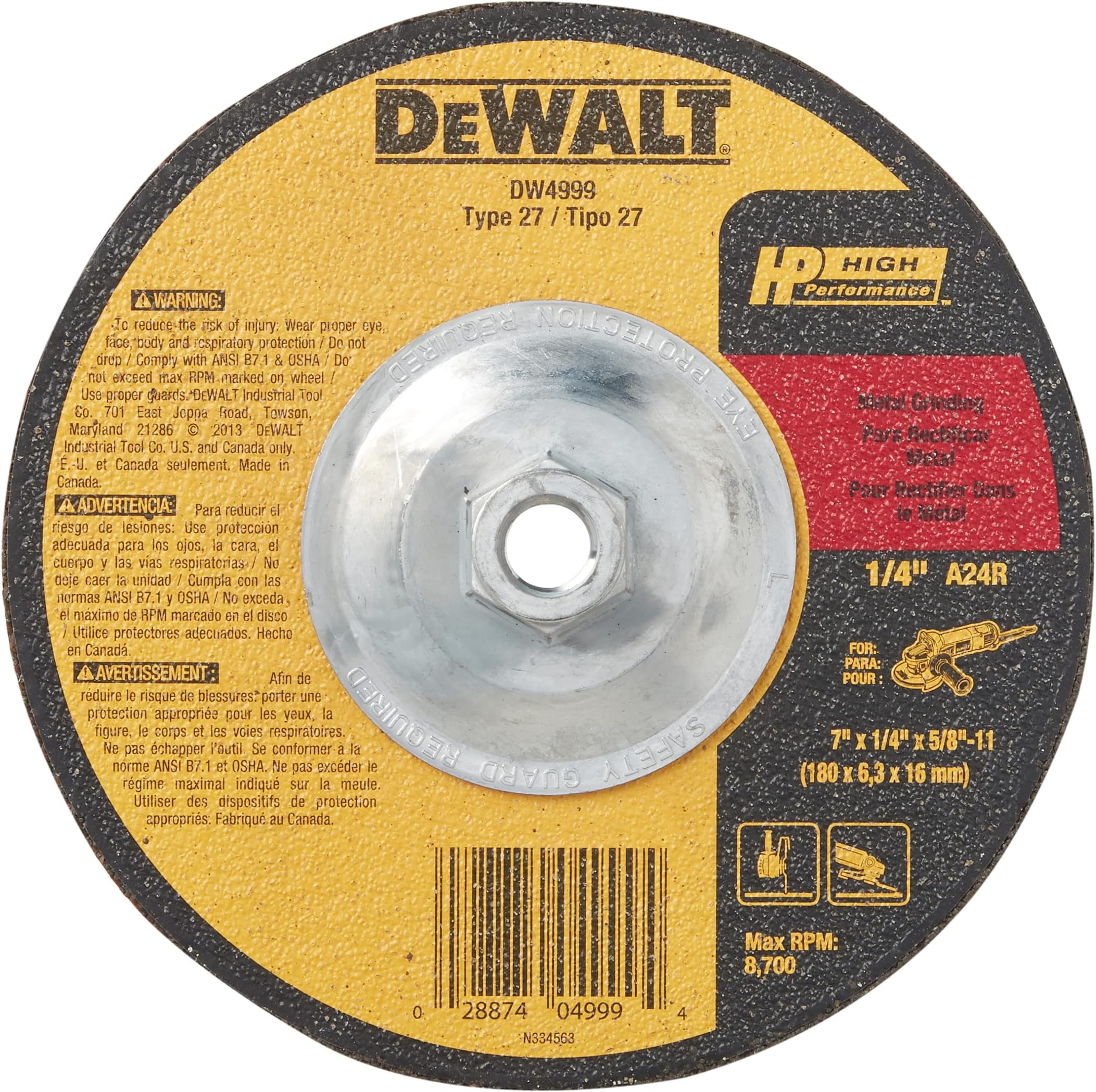 dewalt-dw4999-type-27-metal-grinding-wheel-4-1-2-x-1-4-x-7-8-in image 5