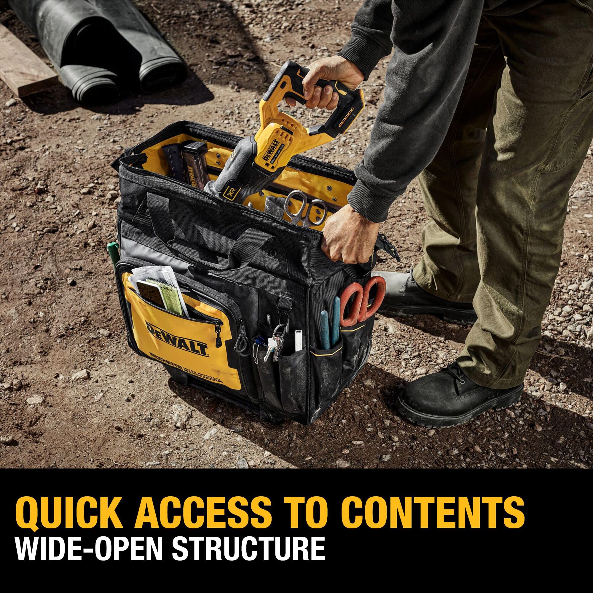 dewalt-18-inch-pro-rolling-tool-bag-with-27-pockets-dwst560107 image 4