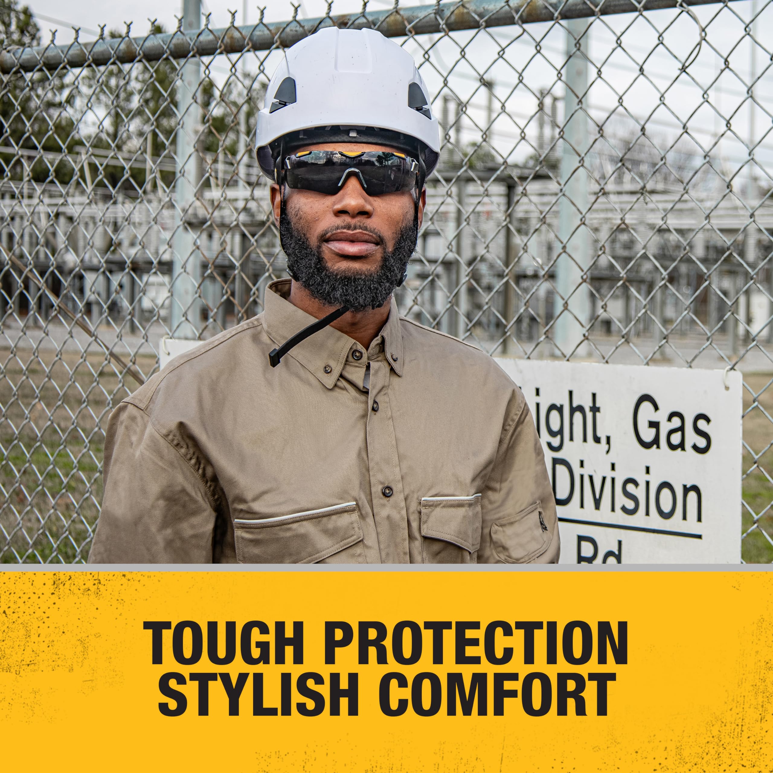 dewalt-dpg110-chisel-half-frame-safety-glasses-black-frame-smoke-lens image 2
