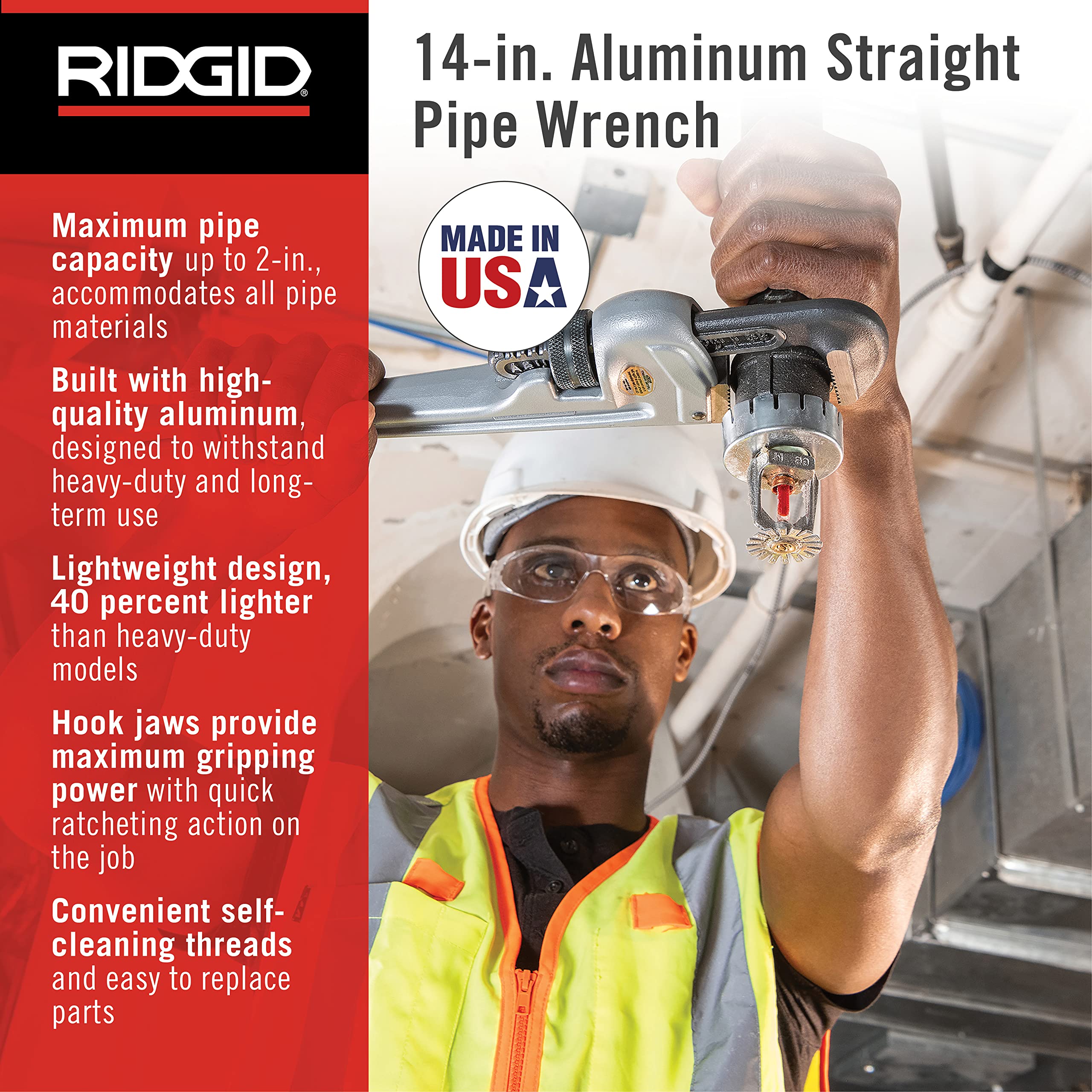 ridgid-31095-model-814-14-inch-aluminum-straight-pipe-wrench image 2