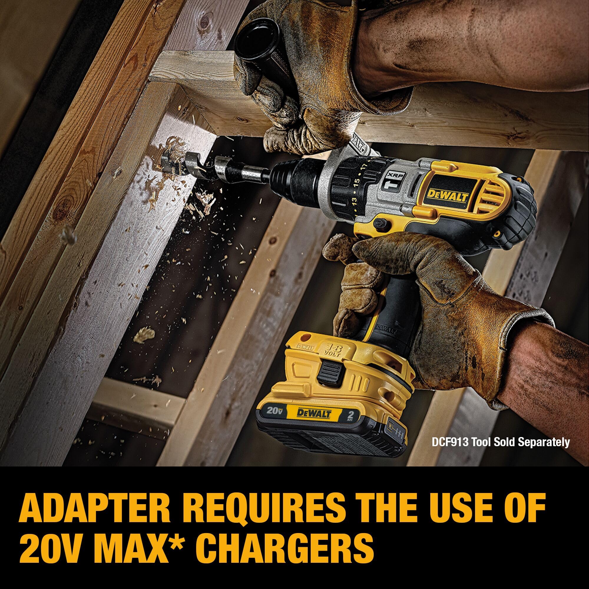 dewalt-dca2203c-20v-max-battery-adapter-kit-for-18v-tools-2-batteries-charger image 4