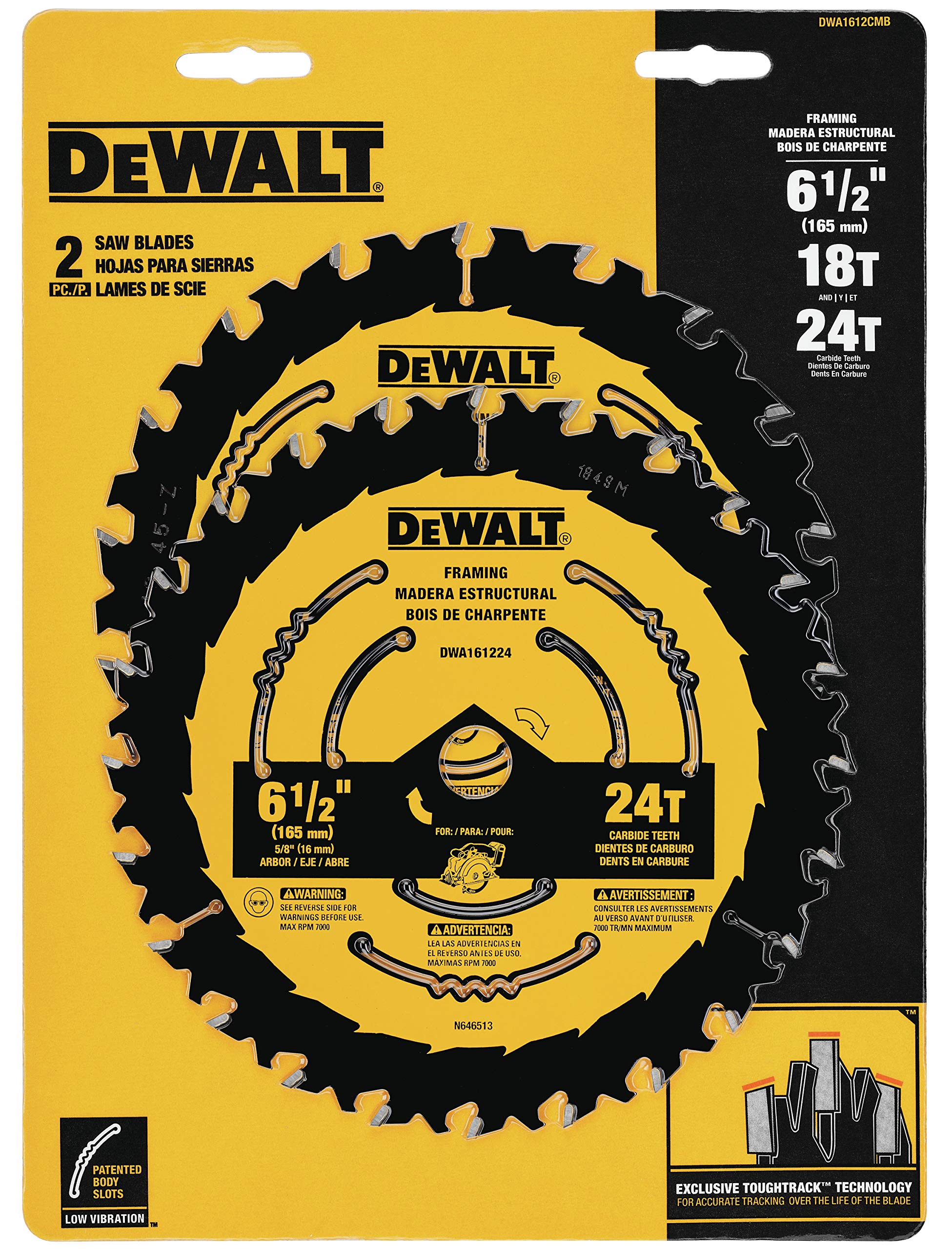 dewalt-dwa1612cmb-6-1-2-inch-circular-saw-blade-2-pack-18-24-tooth image 1