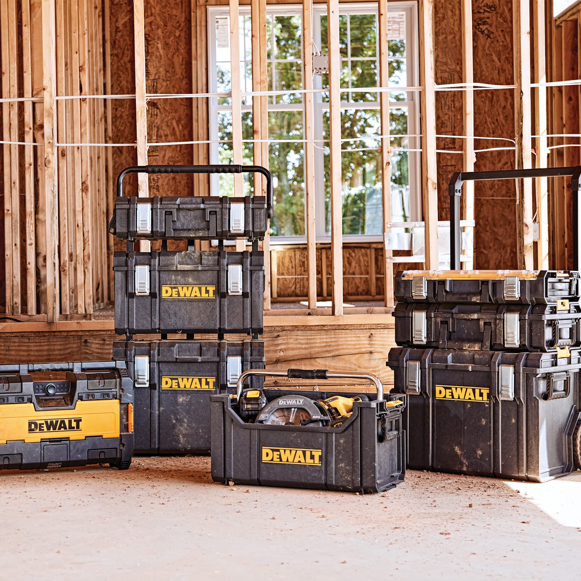 dewalt-toughsystem-tool-storage-l-cart-carrier-with-heavy-duty-wheels-dwst08210 image 3