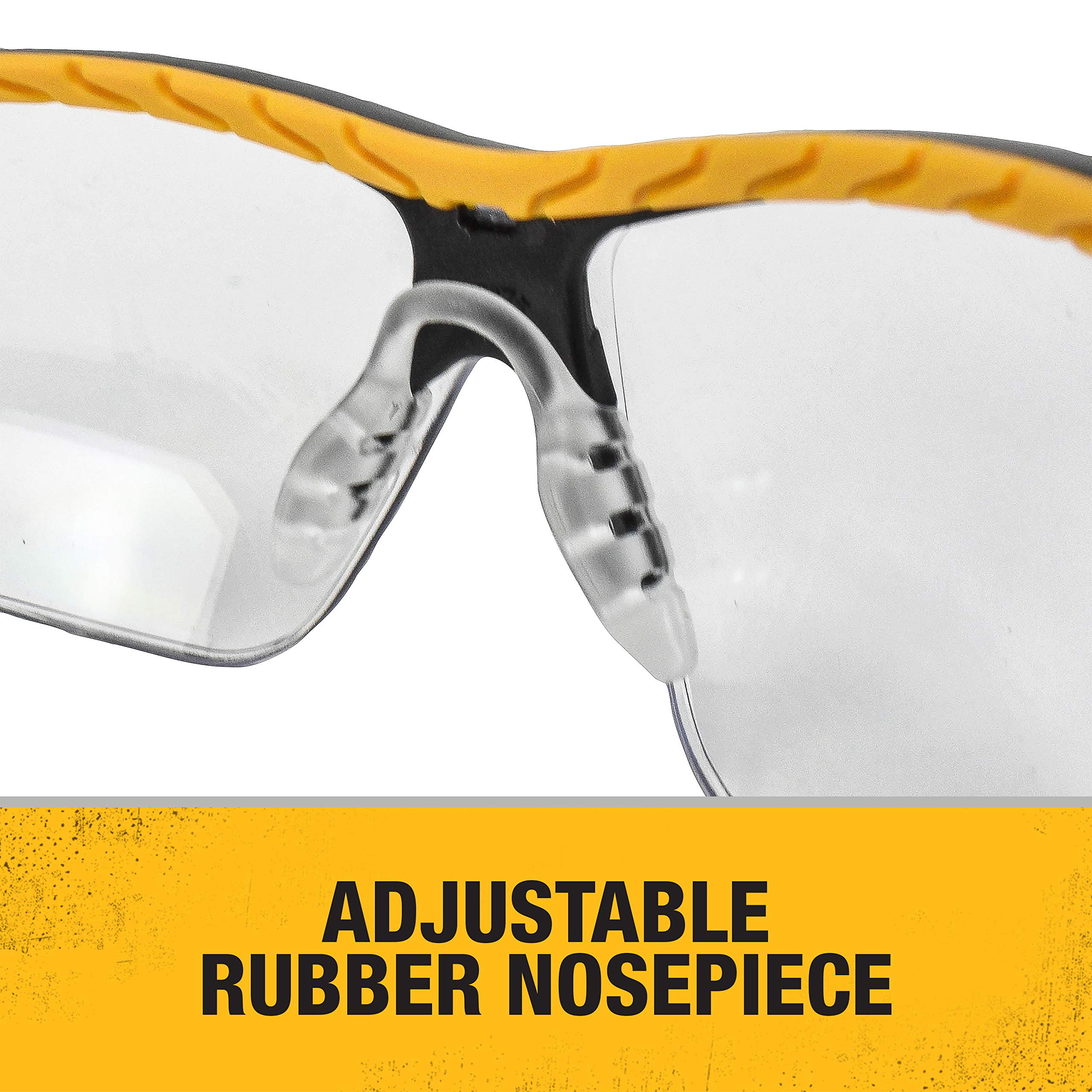 dewalt-dpg55-dual-comfort-safety-glasses-silver-mirror-adjustable-rubber-rimless image 5