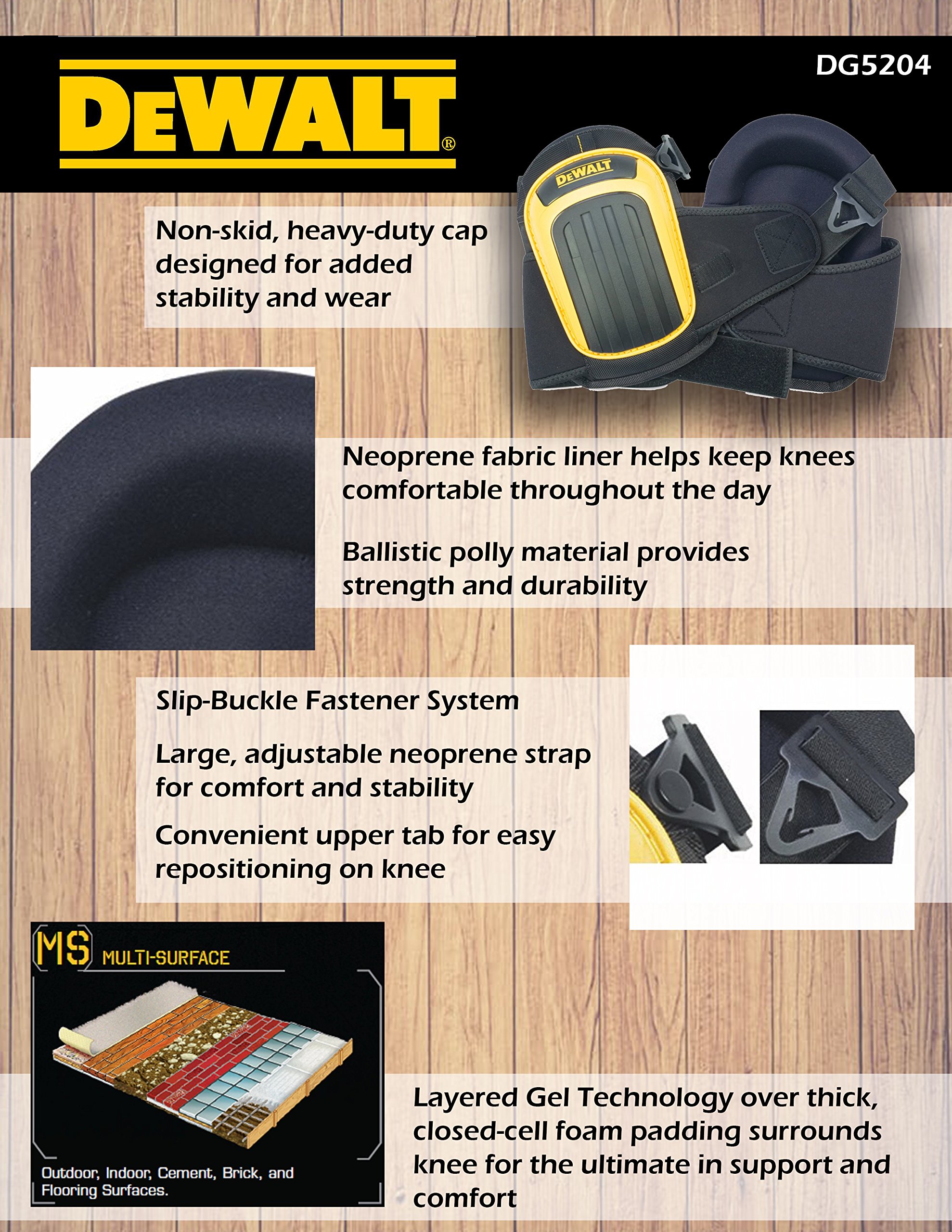 dewalt-dg5204-professional-kneepads-with-gel-and-neoprene-liner-large image 2