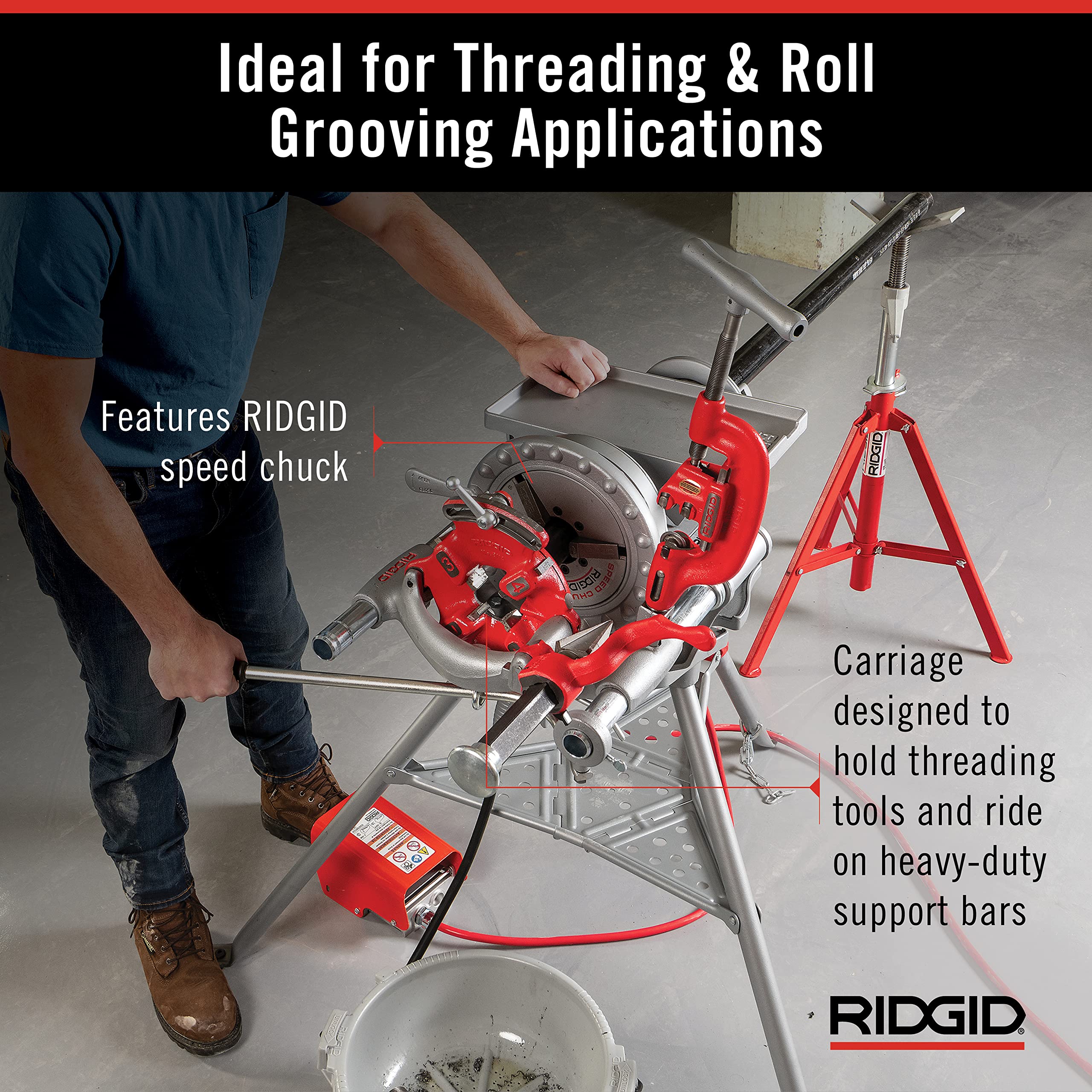 ridgid-300-power-drive-complete-pipe-threading-machine-15682-38-rpm-with-die-hea image 4