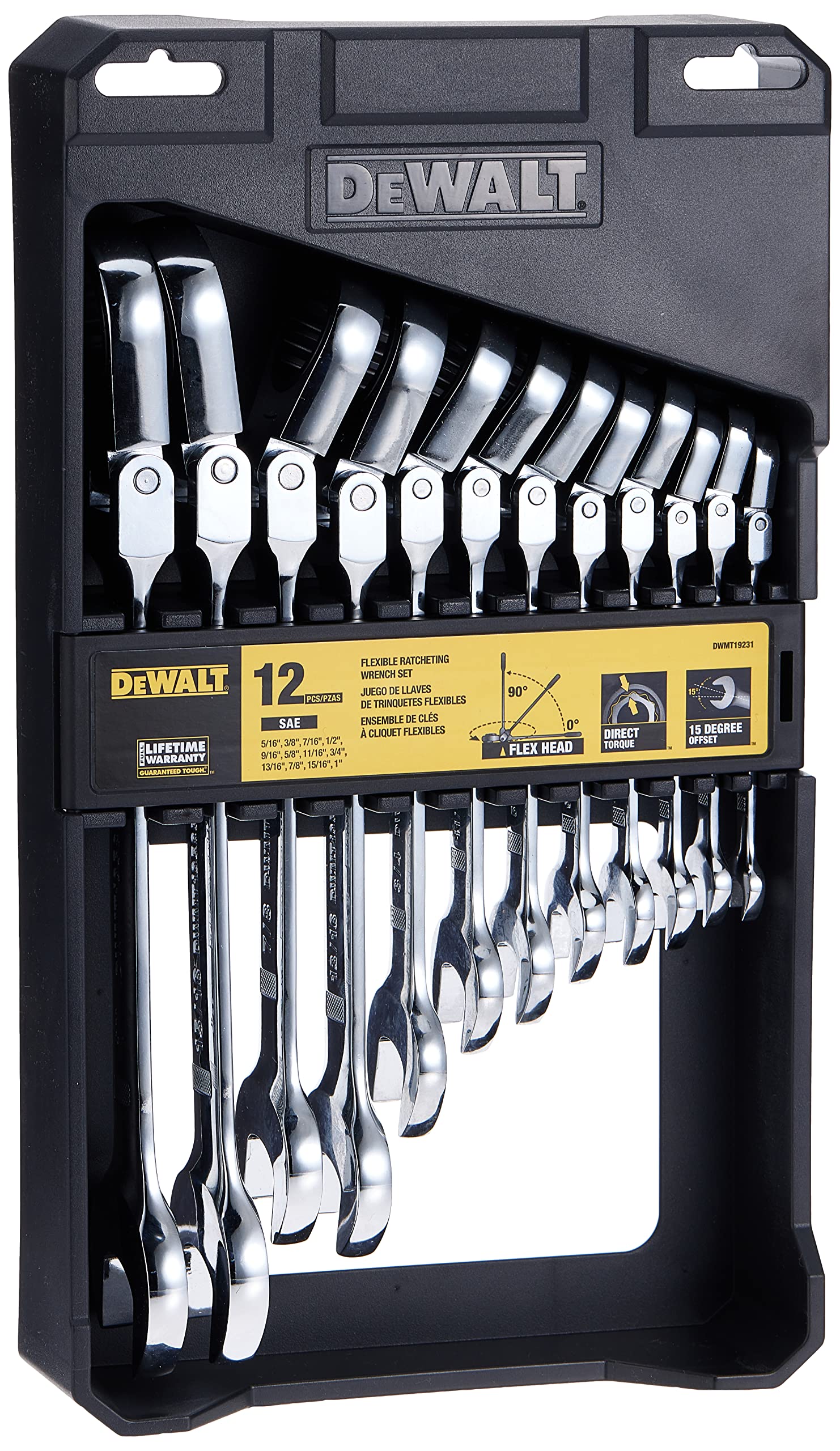 dewalt-dwmt19231-12-piece-sae-flexible-head-ratcheting-wrench-set image 1