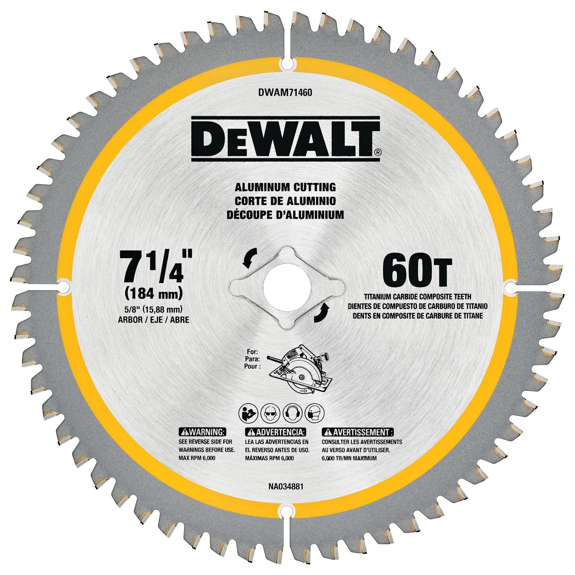 dewalt-7-1-4-in-60-tooth-aluminum-saw-blade-dwam71460 image 1
