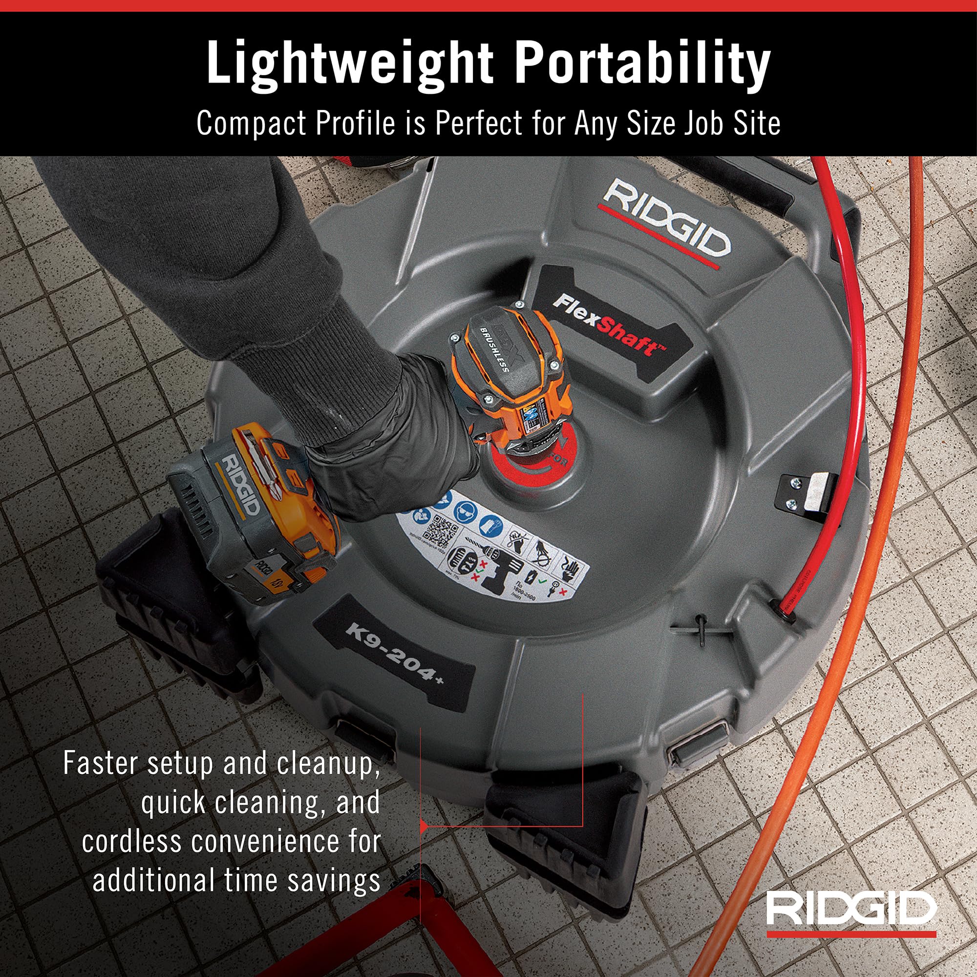 ridgid-76198-flexshaft-k9-204-drain-cleaning-machine-70-ft-cable-for-2-to-4-pipe image 4