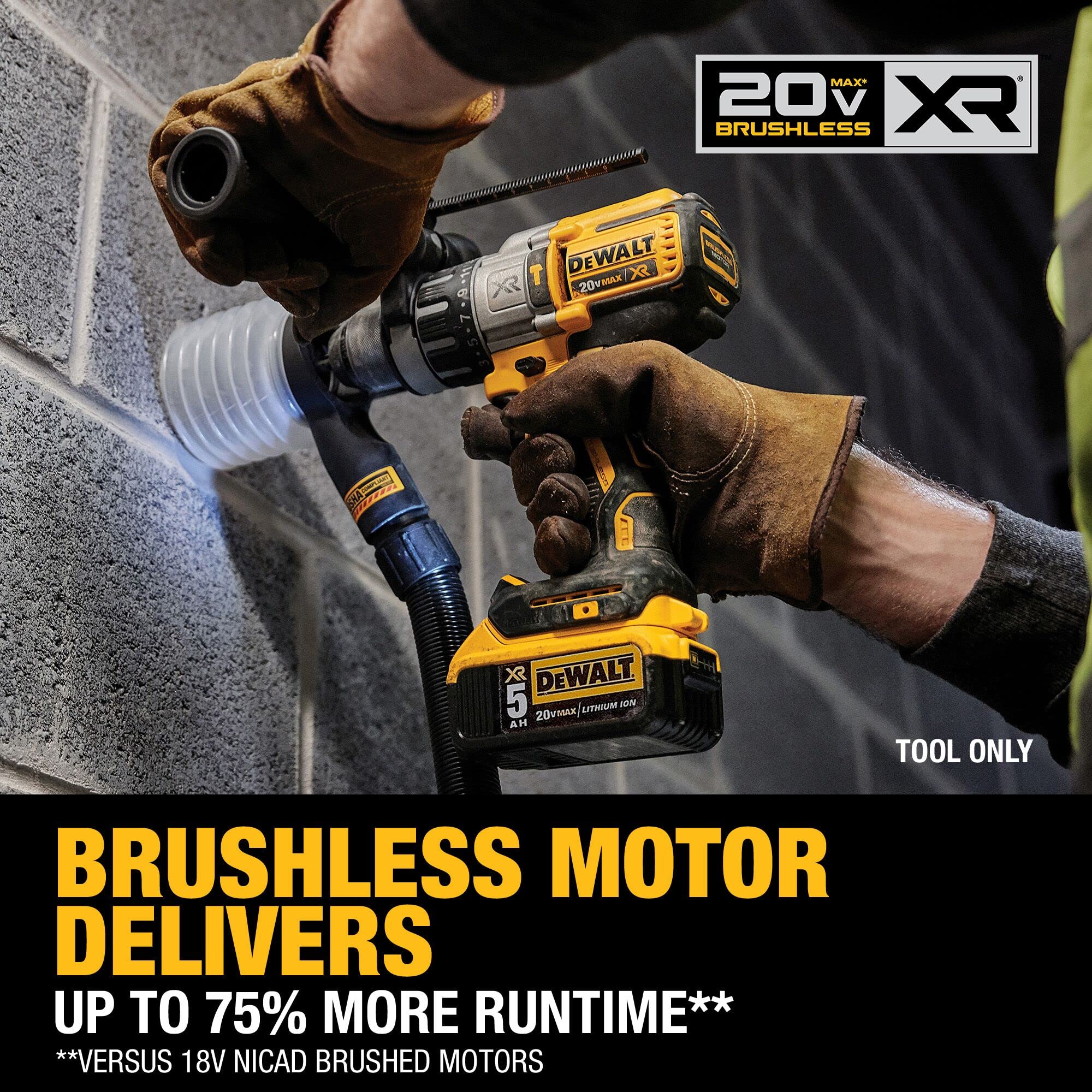 dewalt-20v-max-xr-brushless-hammer-drill-driver-1-2-inch-3-speed-dcd996b-tool-on image 3