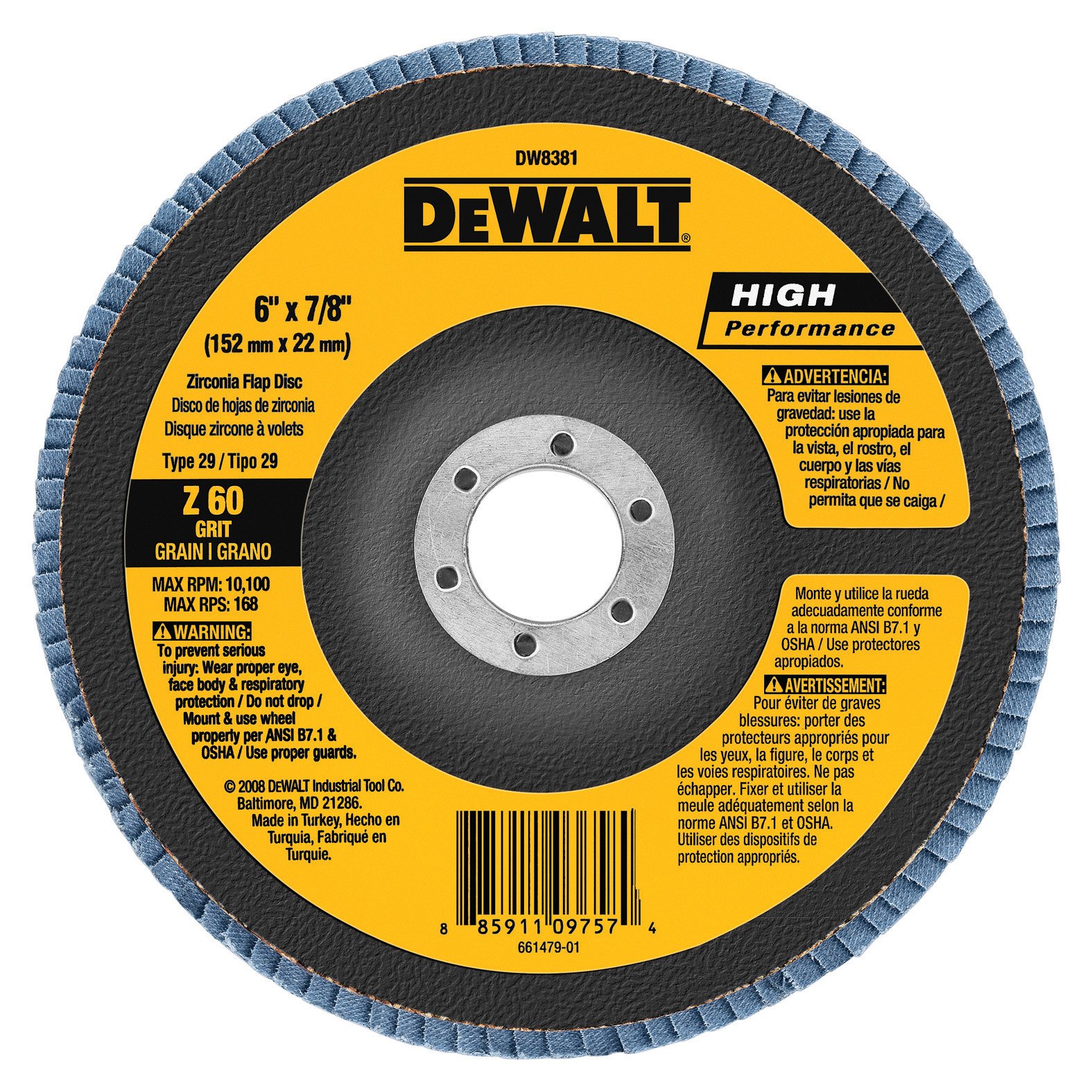 dewalt-dw8382-type-29-flap-disc-6-x-7-8-x-80-grit-high-performance image 4